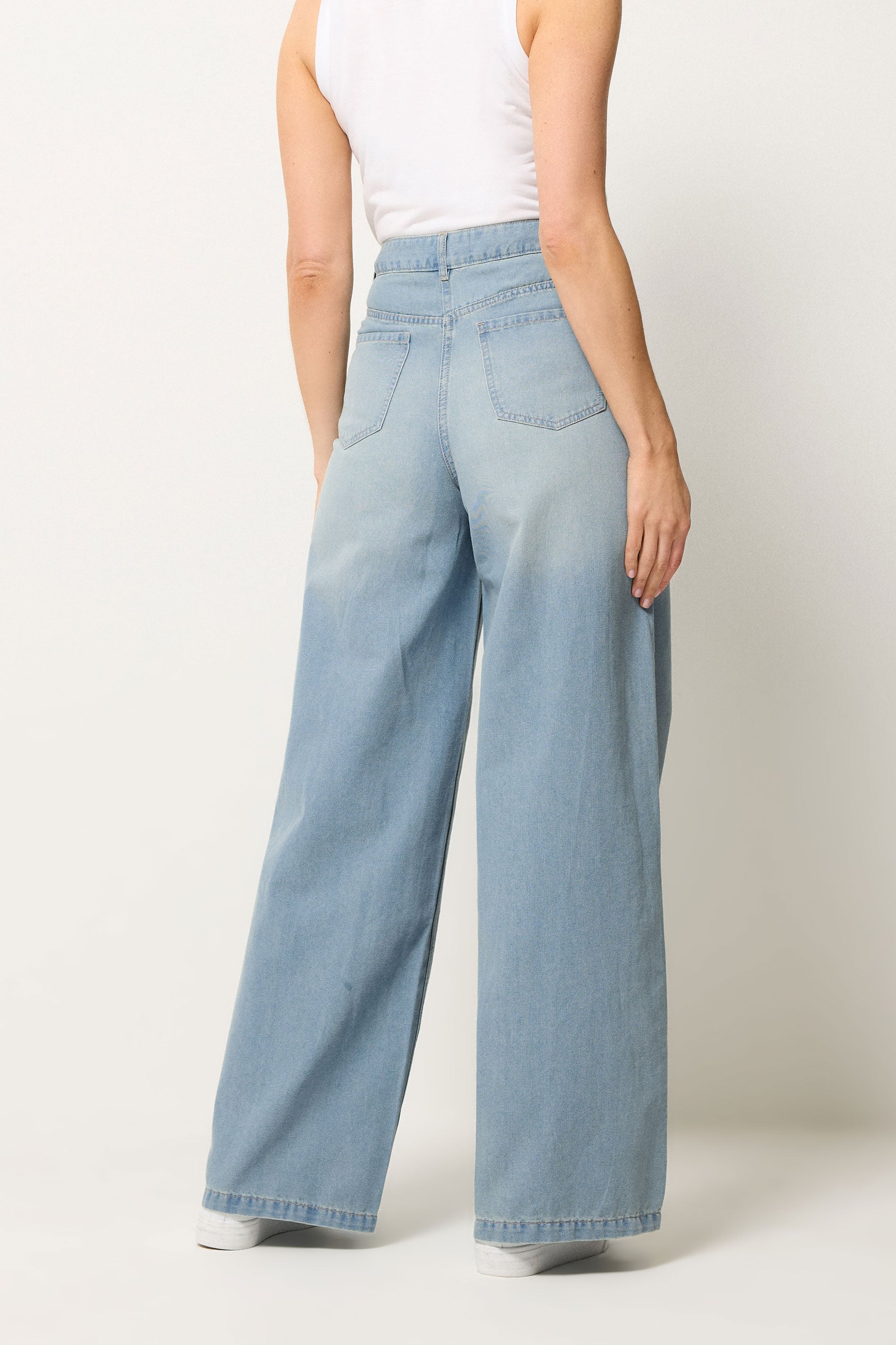 LTS Tall Women's Light Blue Palazzo Wide Leg Jeans | Long Tall Sally 2