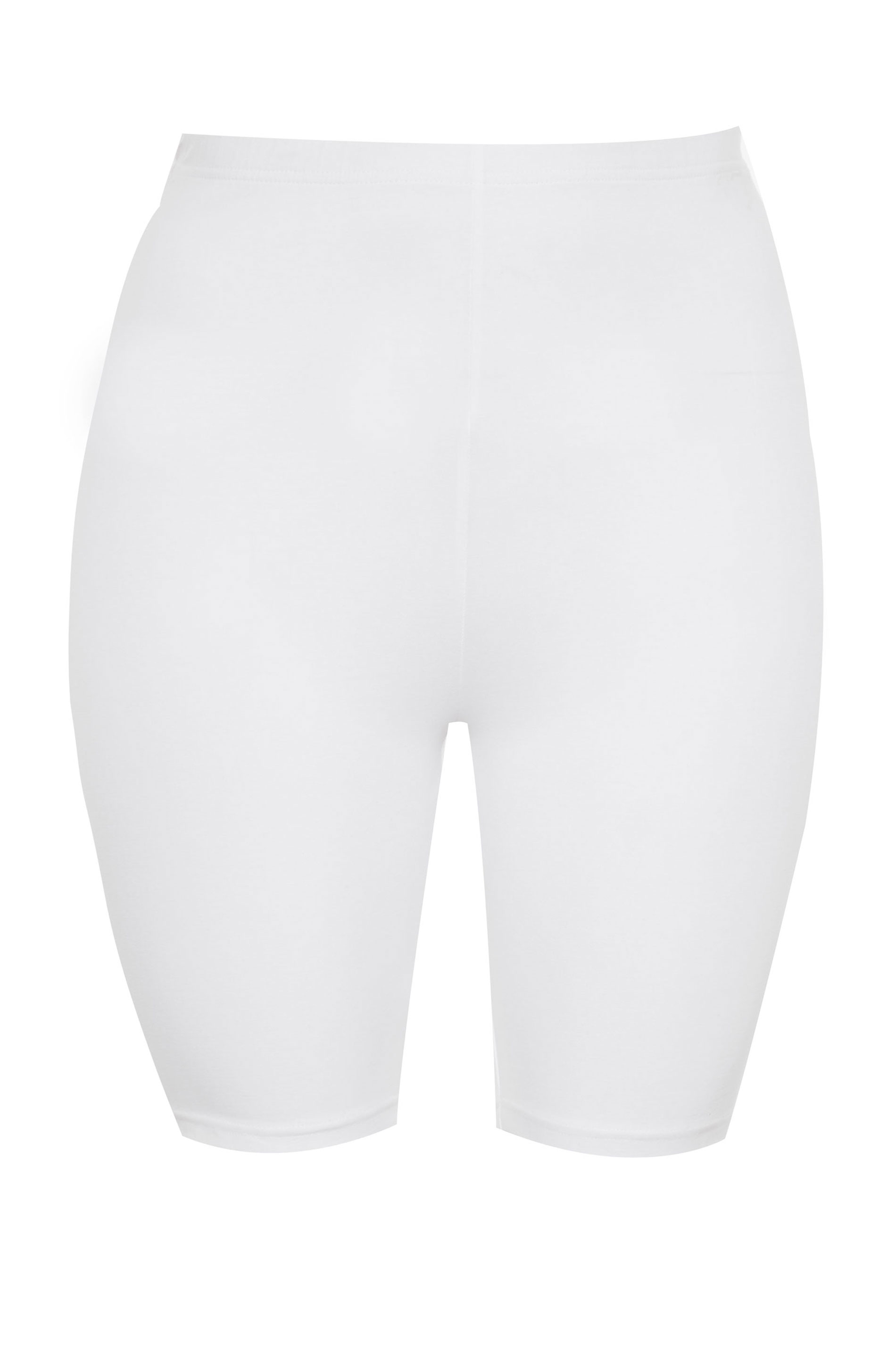 SUSTAINABLE White Cotton Cycling Shorts | Yours Clothing 3