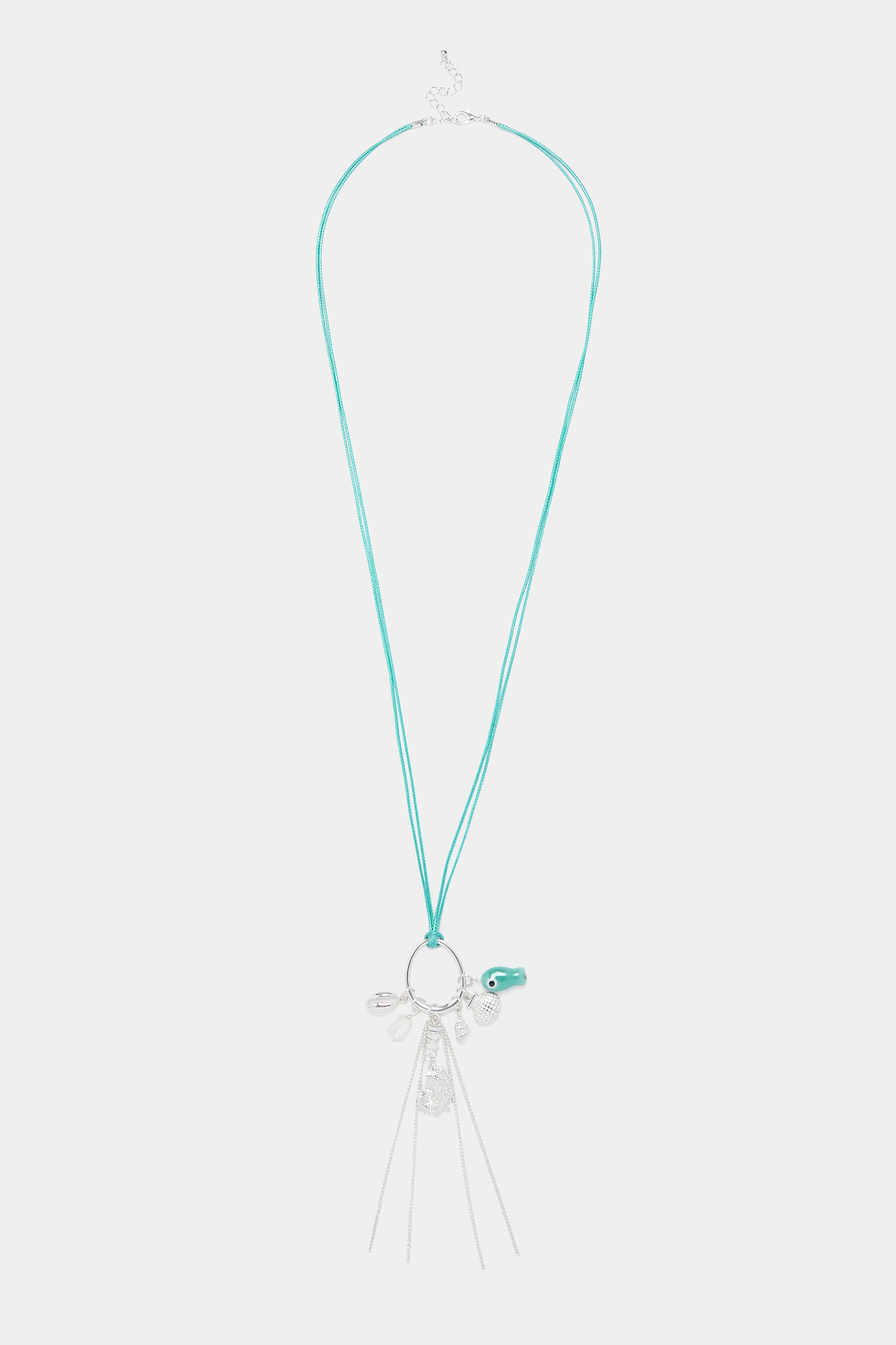 Silver Tone Seashell Charm Necklace | Yours Clothing 1