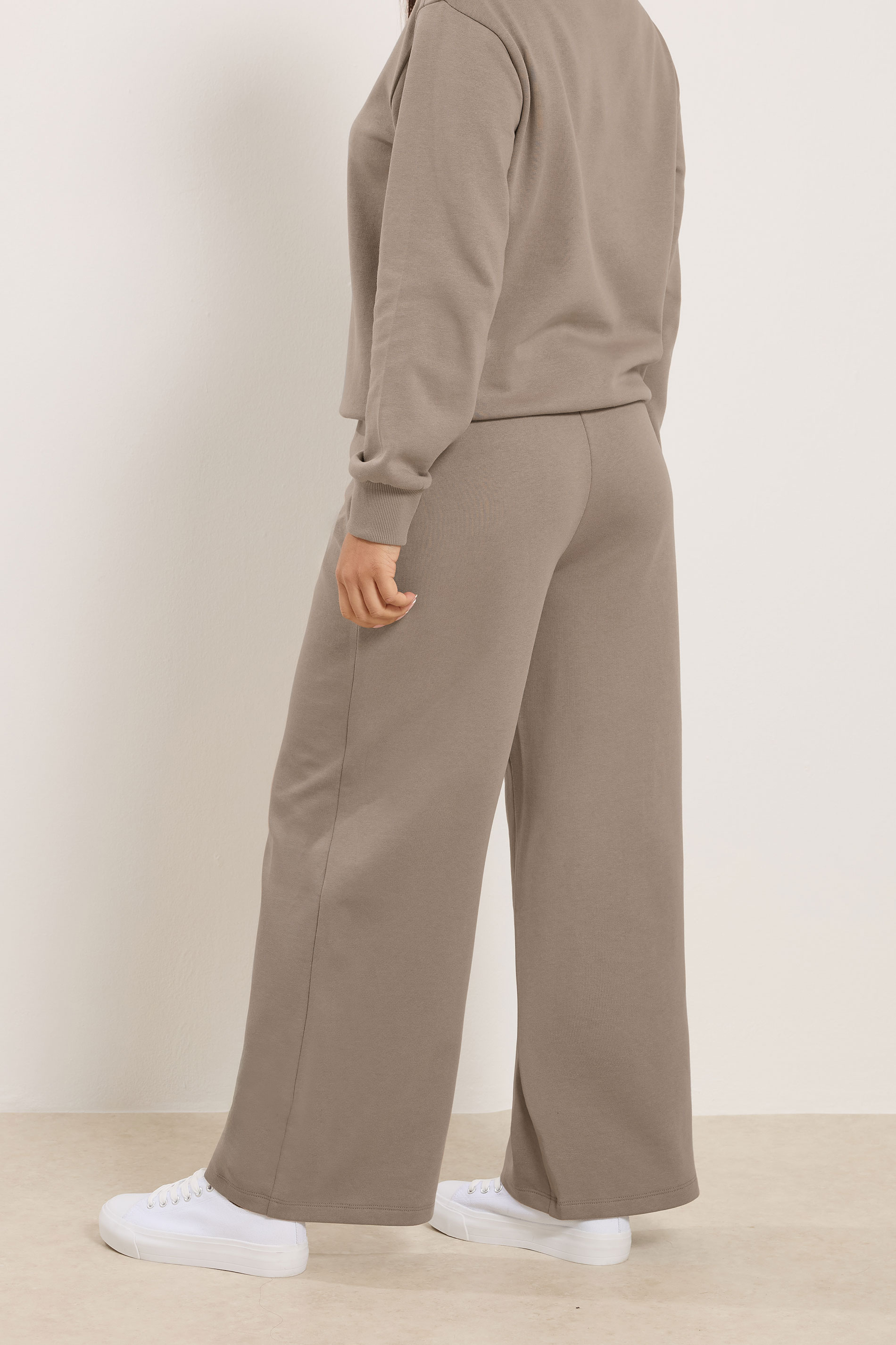 M&Co Petite Mocha Brown Wide Leg Joggers | M&Co 2