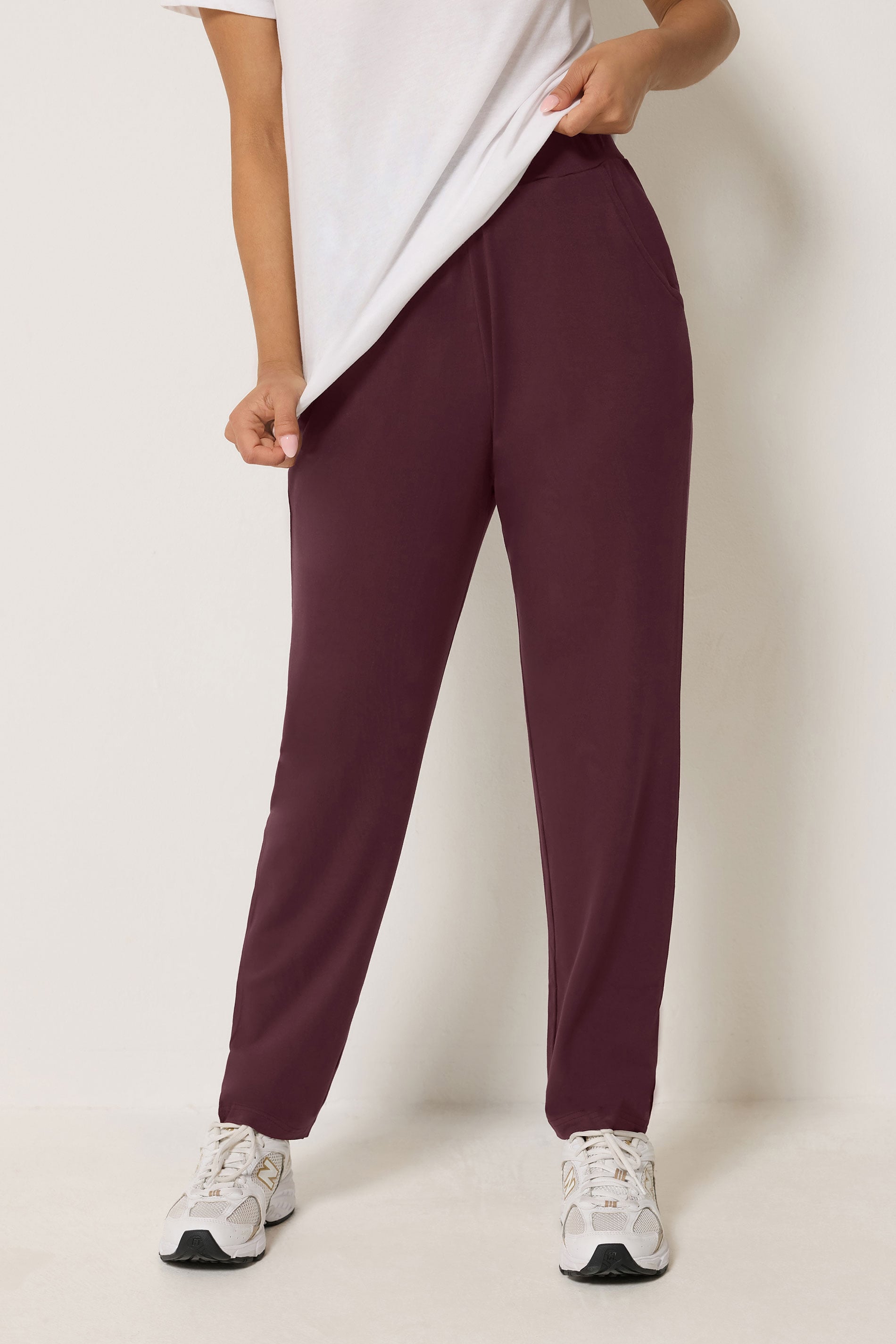 PixieGirl Petite Women's Burgundy Red Harem Trousers | PixieGirl 1