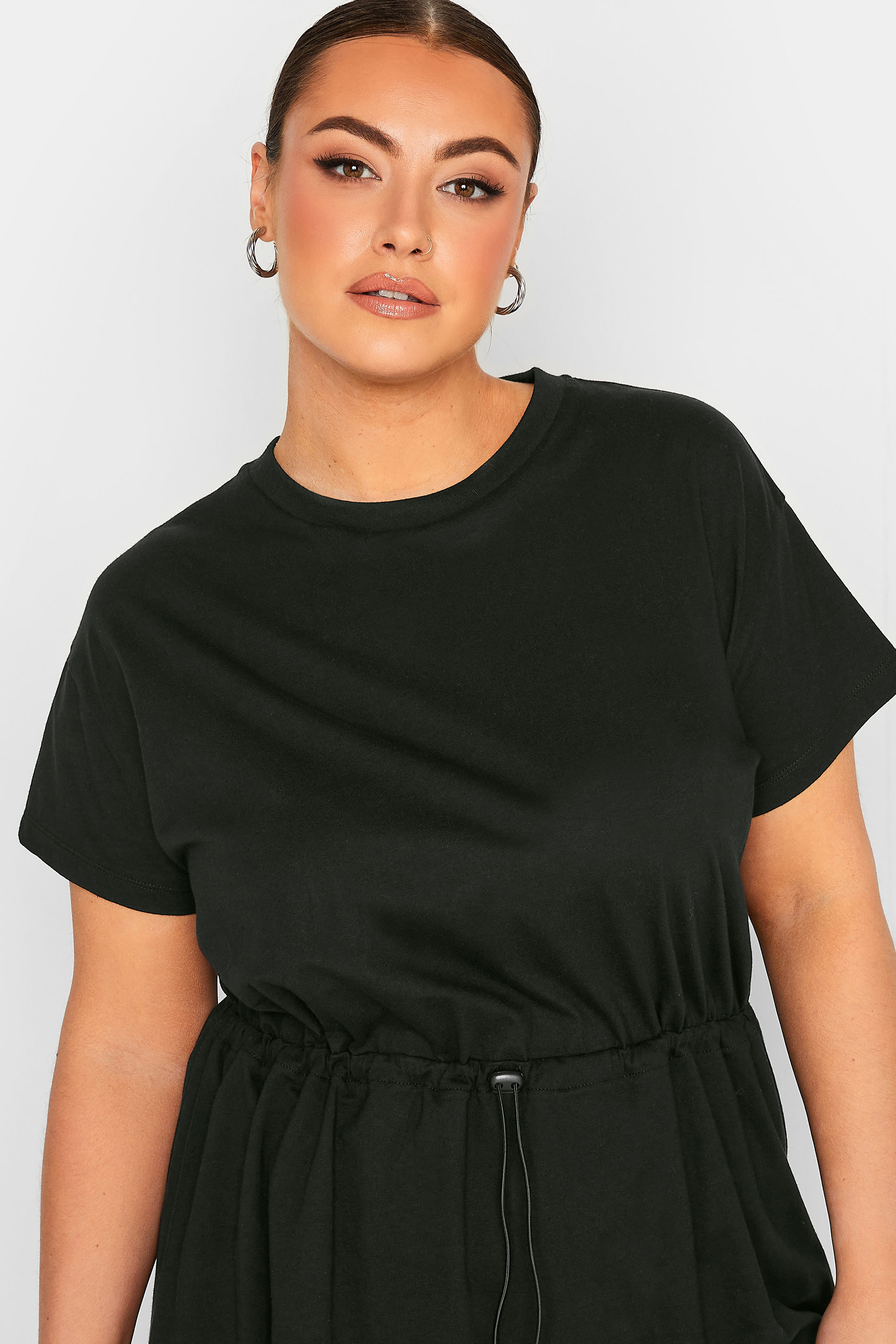 LIMITED COLLECTION Plus Size Black Toggle Tunic Top | Yours Clothing