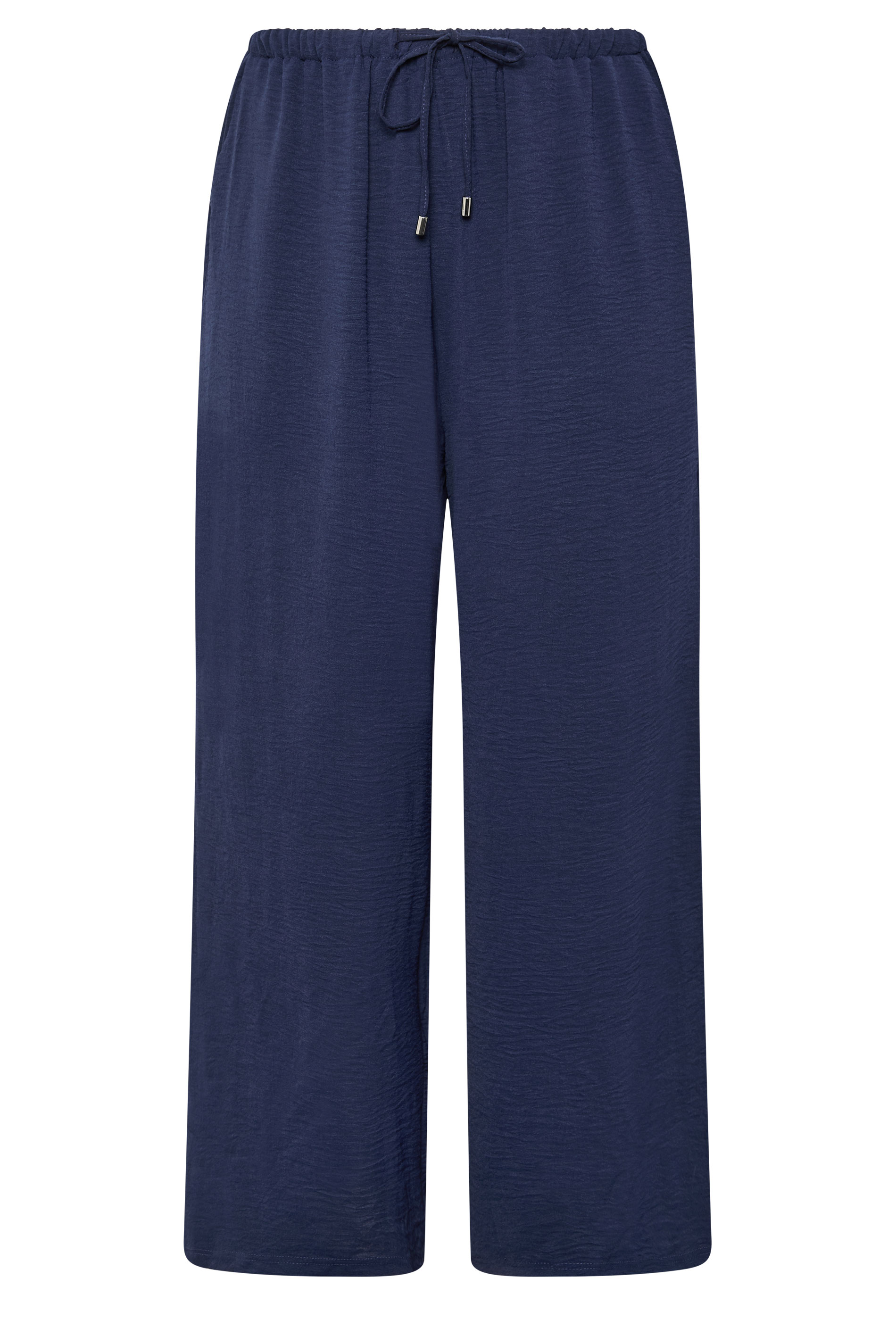 EVANS Plus Size 2 Pack Black & Navy Wide Leg Trousers | Evans 8