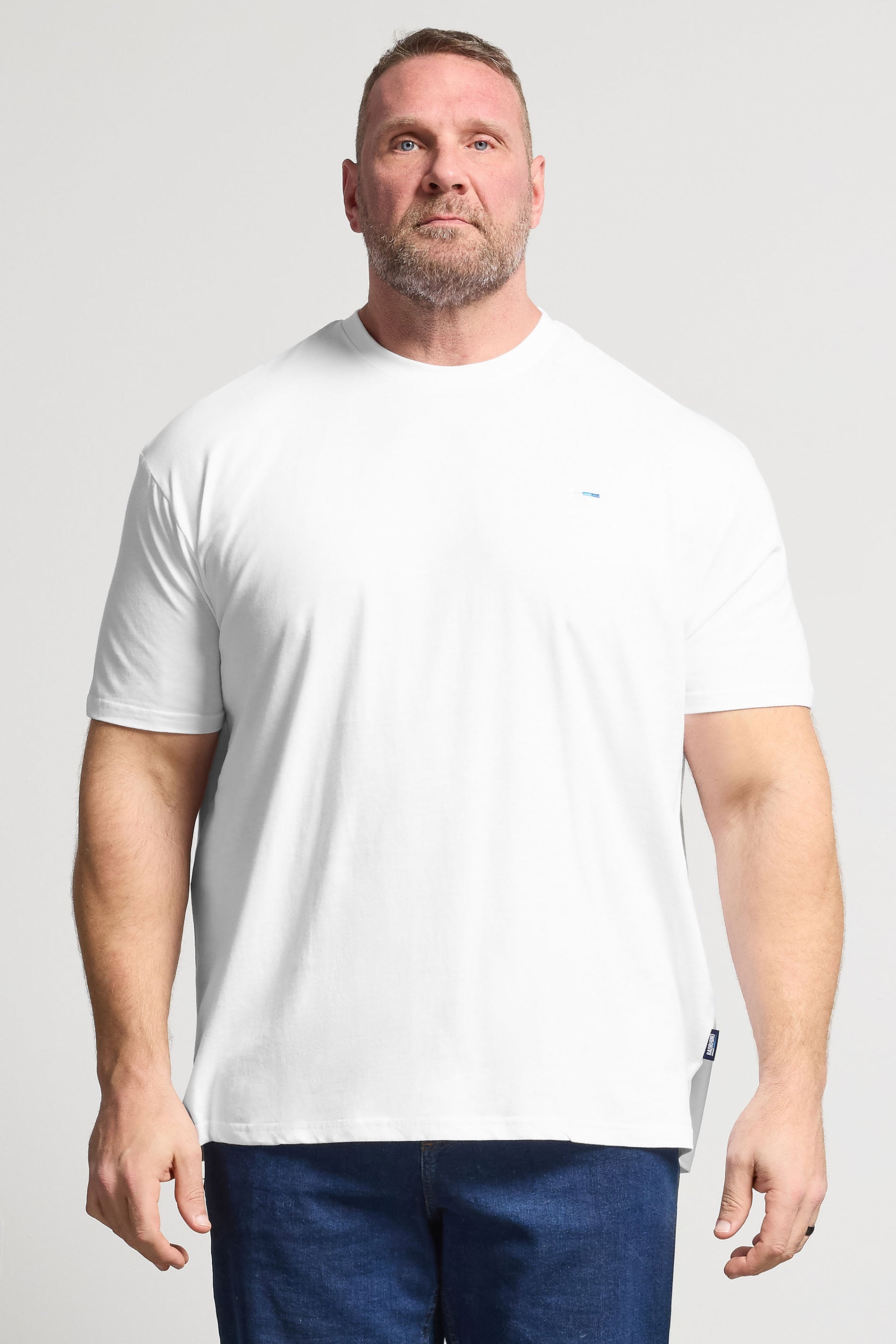 BadRhino Big & Tall White Relaxed T-Shirt | BadRhino 3