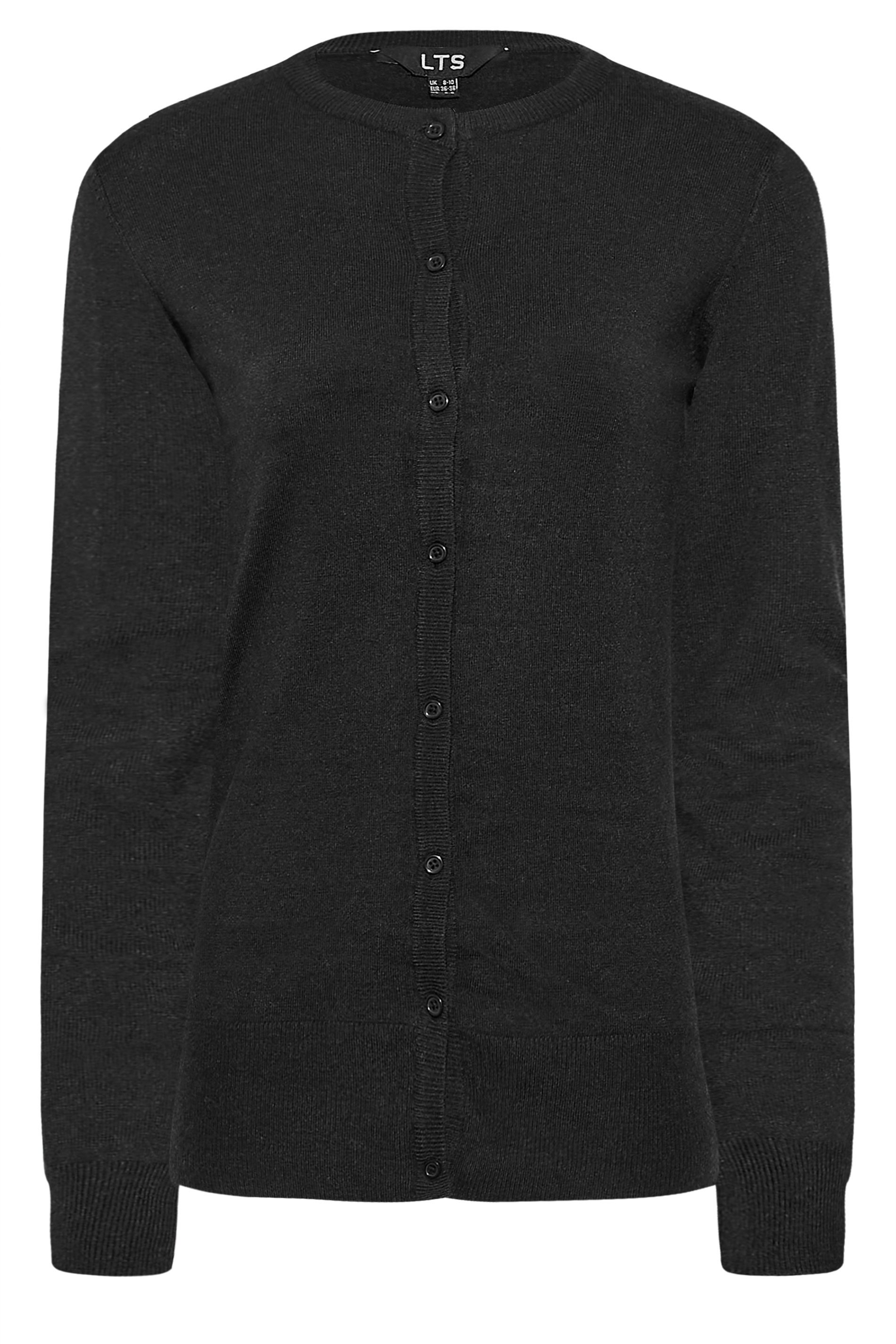 LTS Tall Women's Black Crew Neck Cardigan | Long Tall Sally