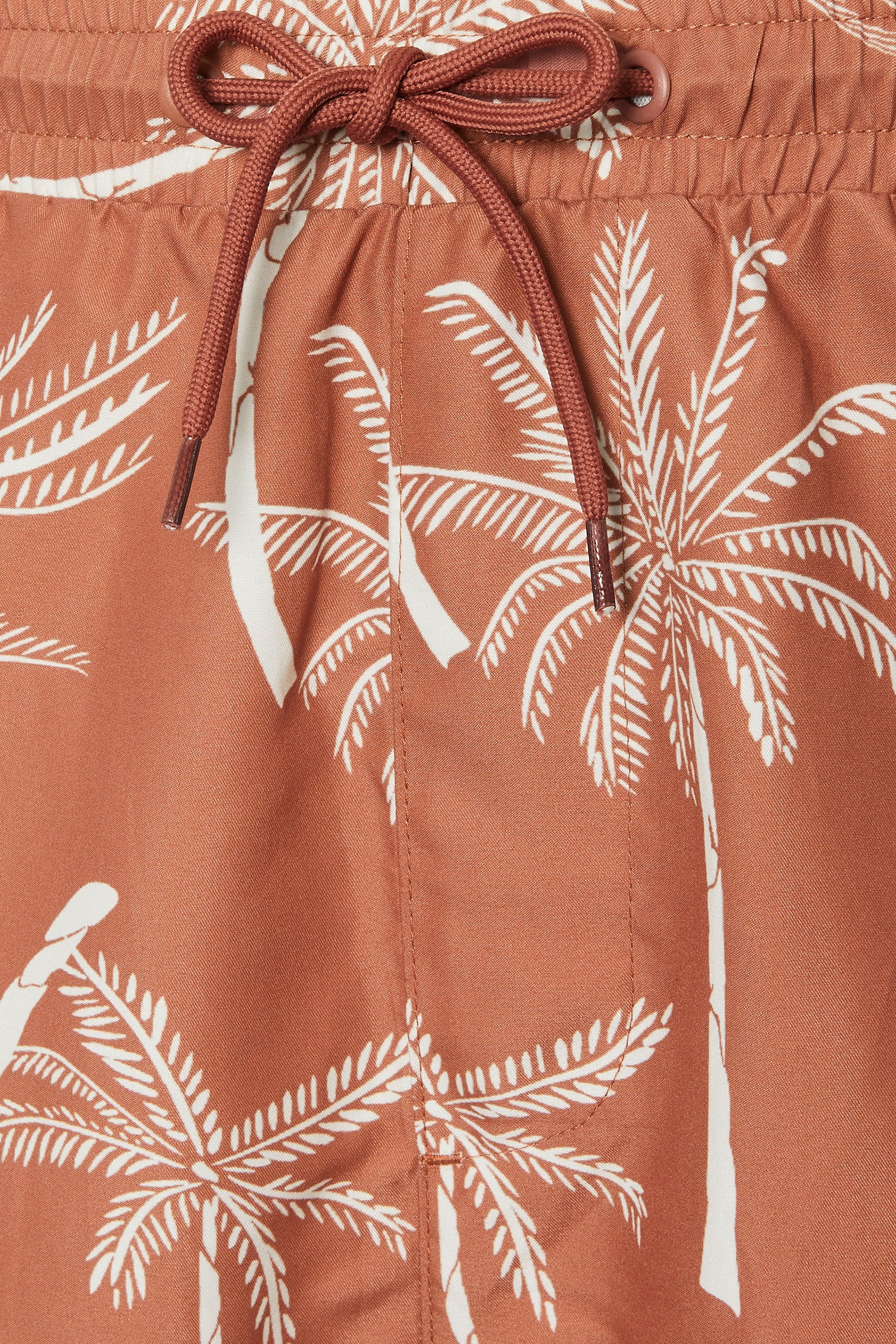 BadRhino Big & Tall Clay Orange Palm Tree Swim Shorts | BadRhino 7