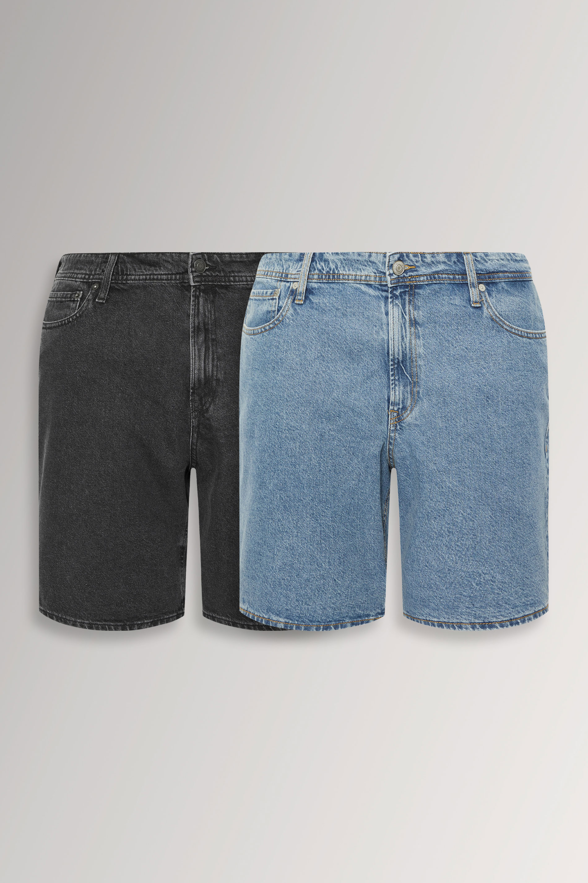 JACK & JONES Big & Tall 2 Pack Blue & Black Tony Shorts | BadRhino 3