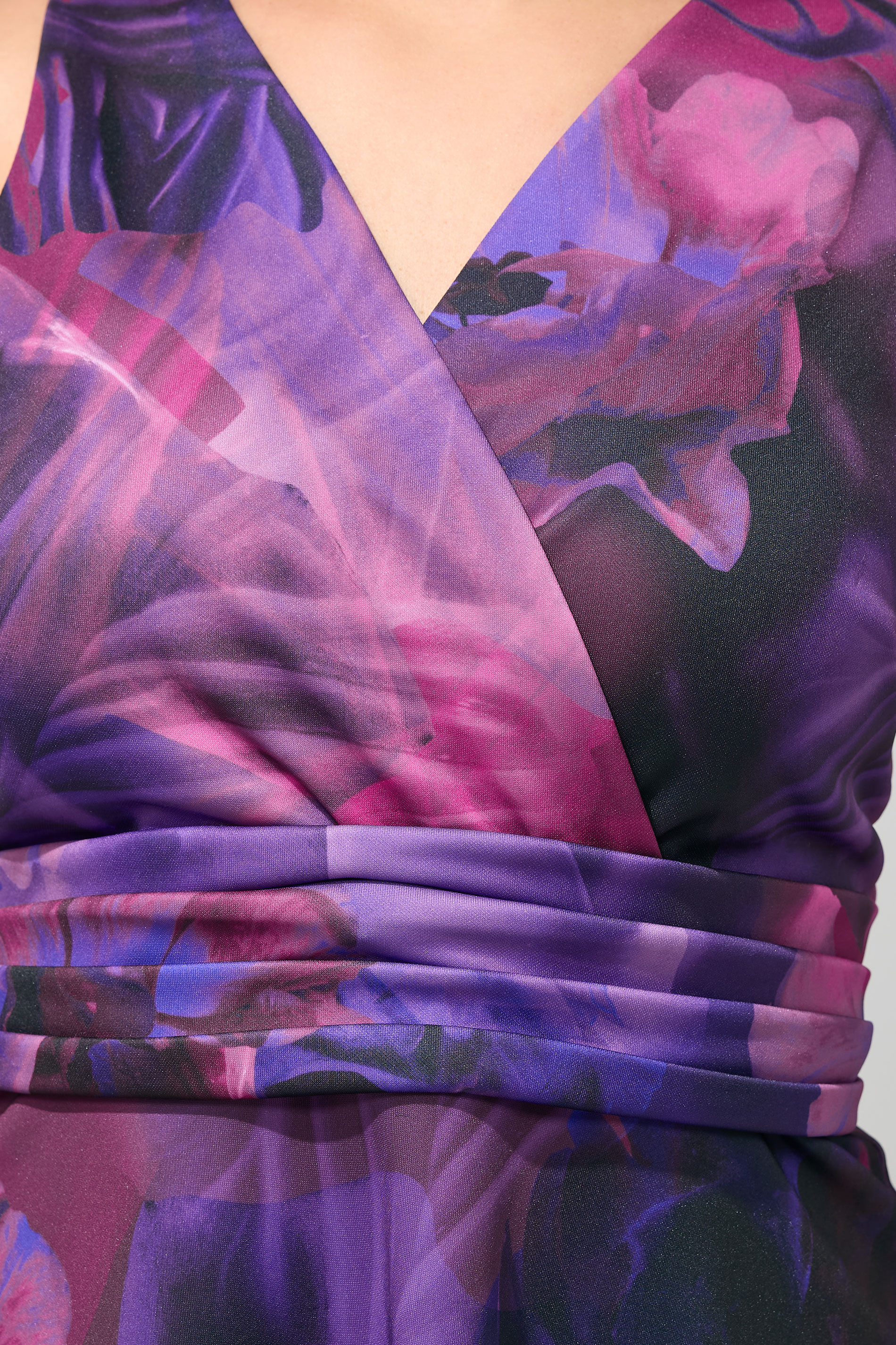 YOURS LONDON Plus Size Purple Abstract Print Skater Dress | Yours Clothing 4