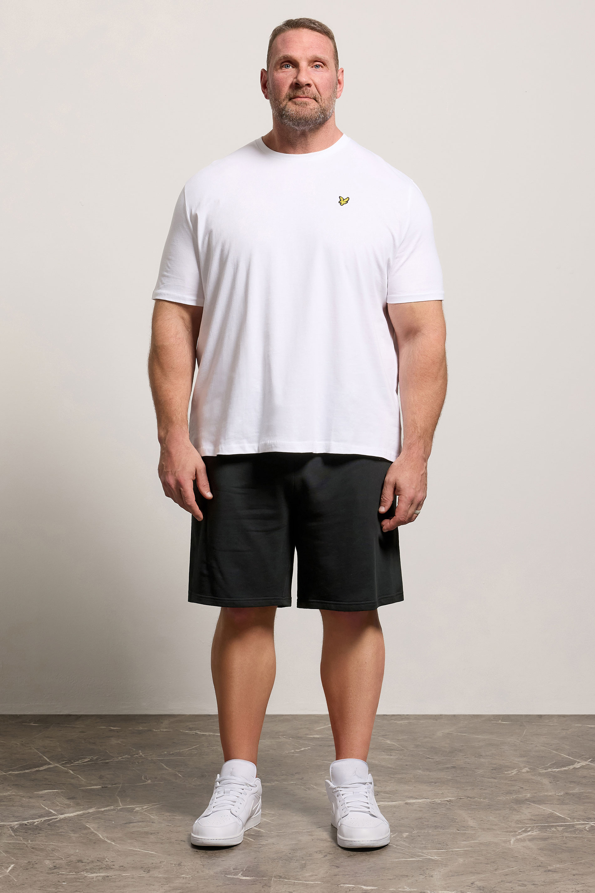 LYLE & SCOTT Big & Tall Black Jogger Shorts | BadRhino 1