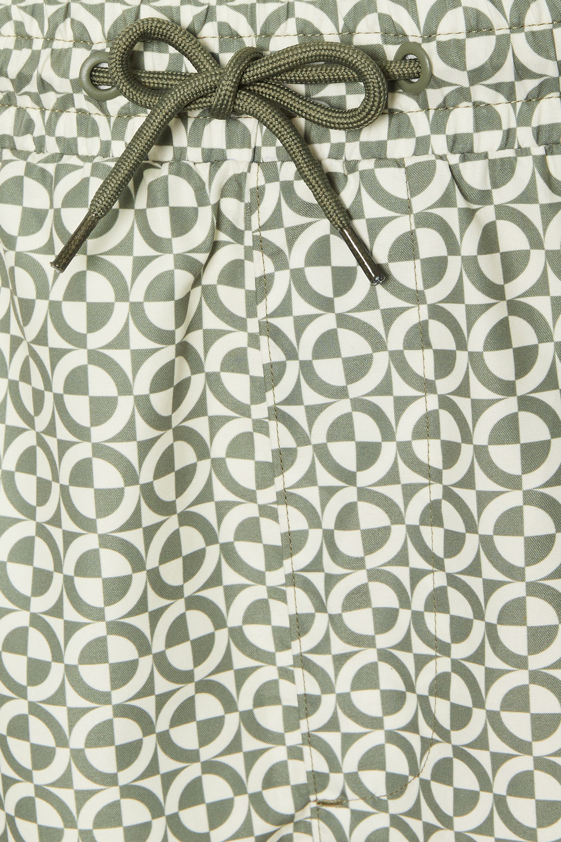 BadRhino Big & Tall Green & White Geometric Swim Shorts | BadRhino 8