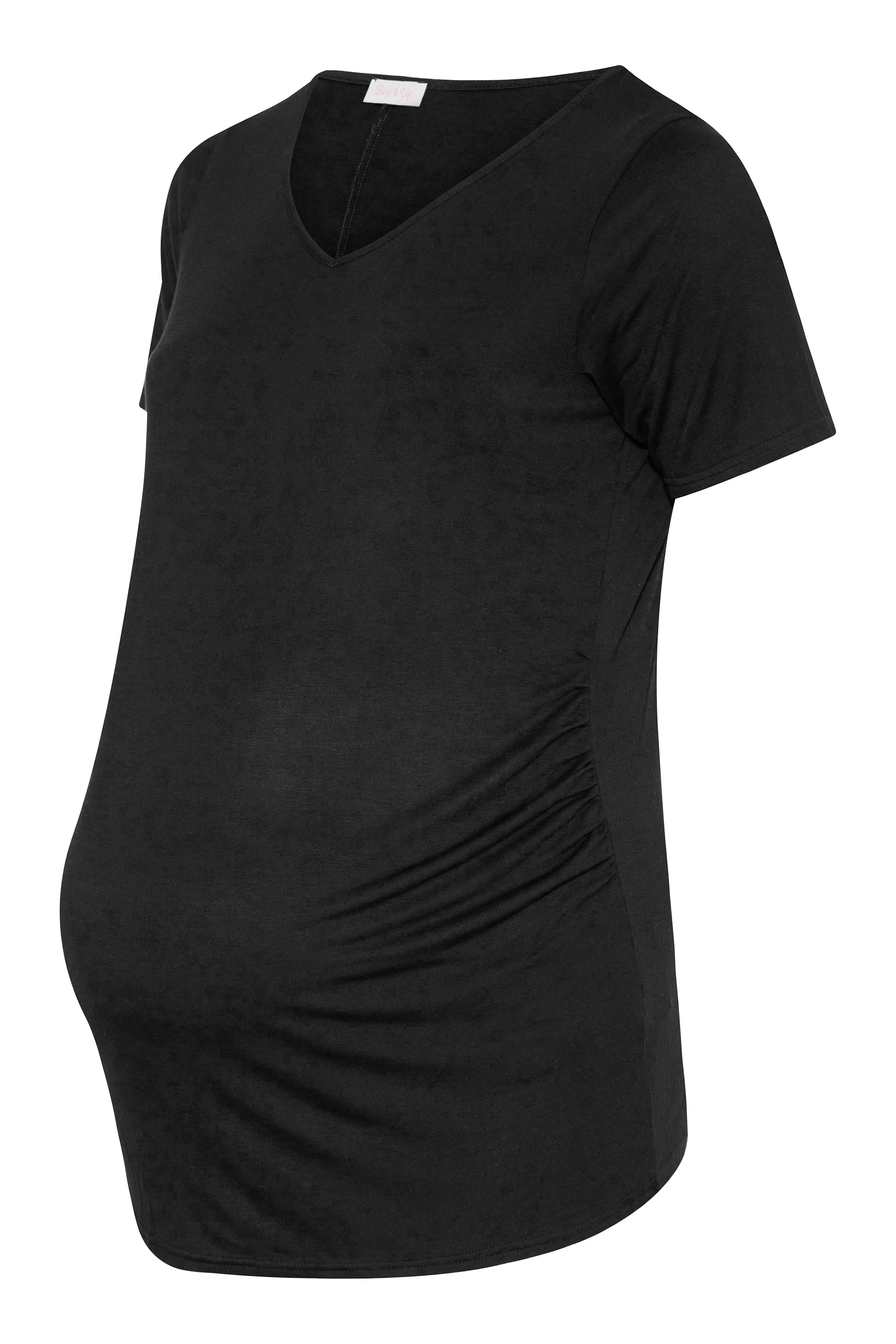Grande taille  Vêtements de Grossesse Grande taille  Tops et t-shirts de grossesse | BUMP IT UP MATERNITY - T-Shirt Noir en Jersey - QA52675