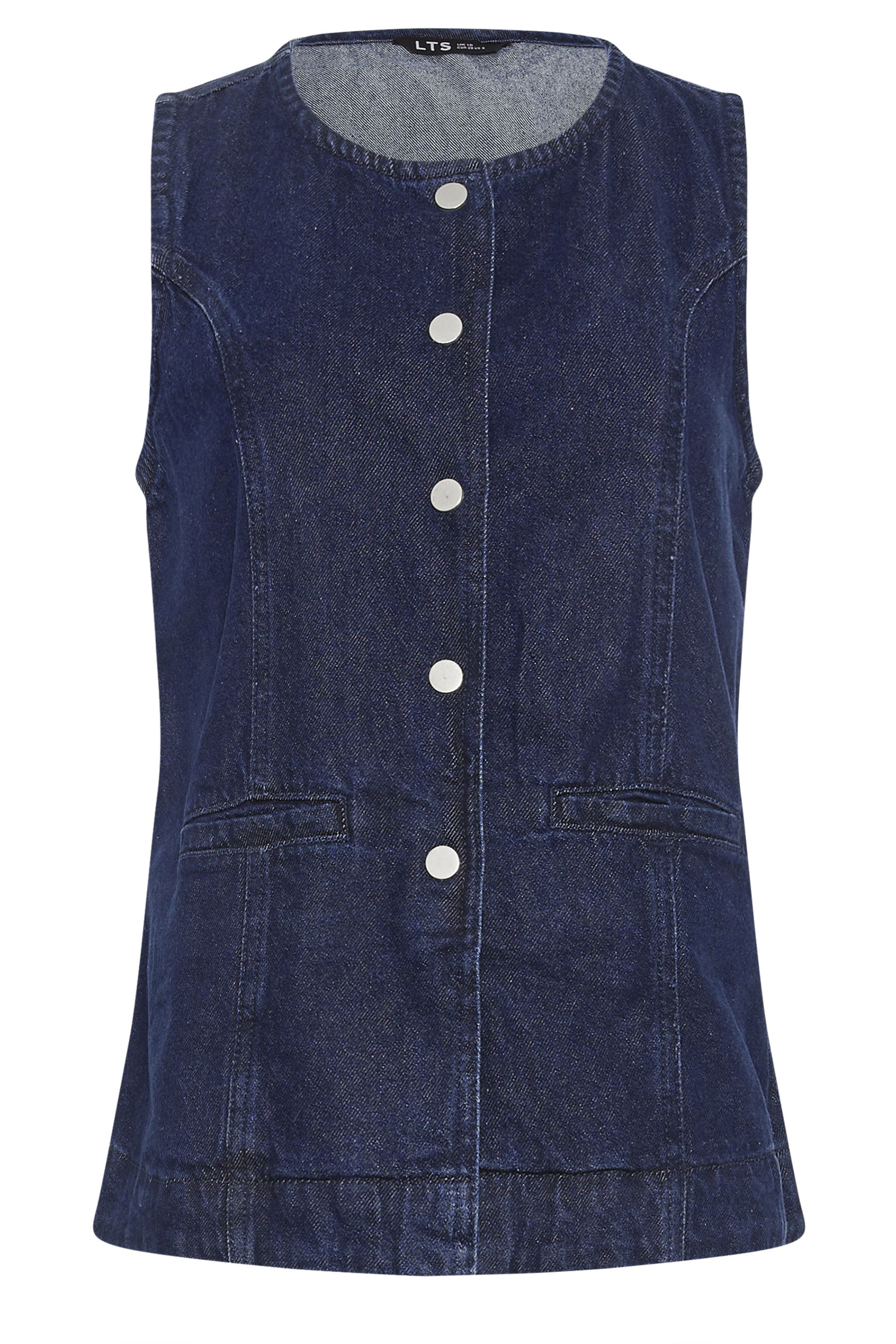 LTS Tall Women's Indigo Blue Denim Waistcoat | Long Tall Sally 5