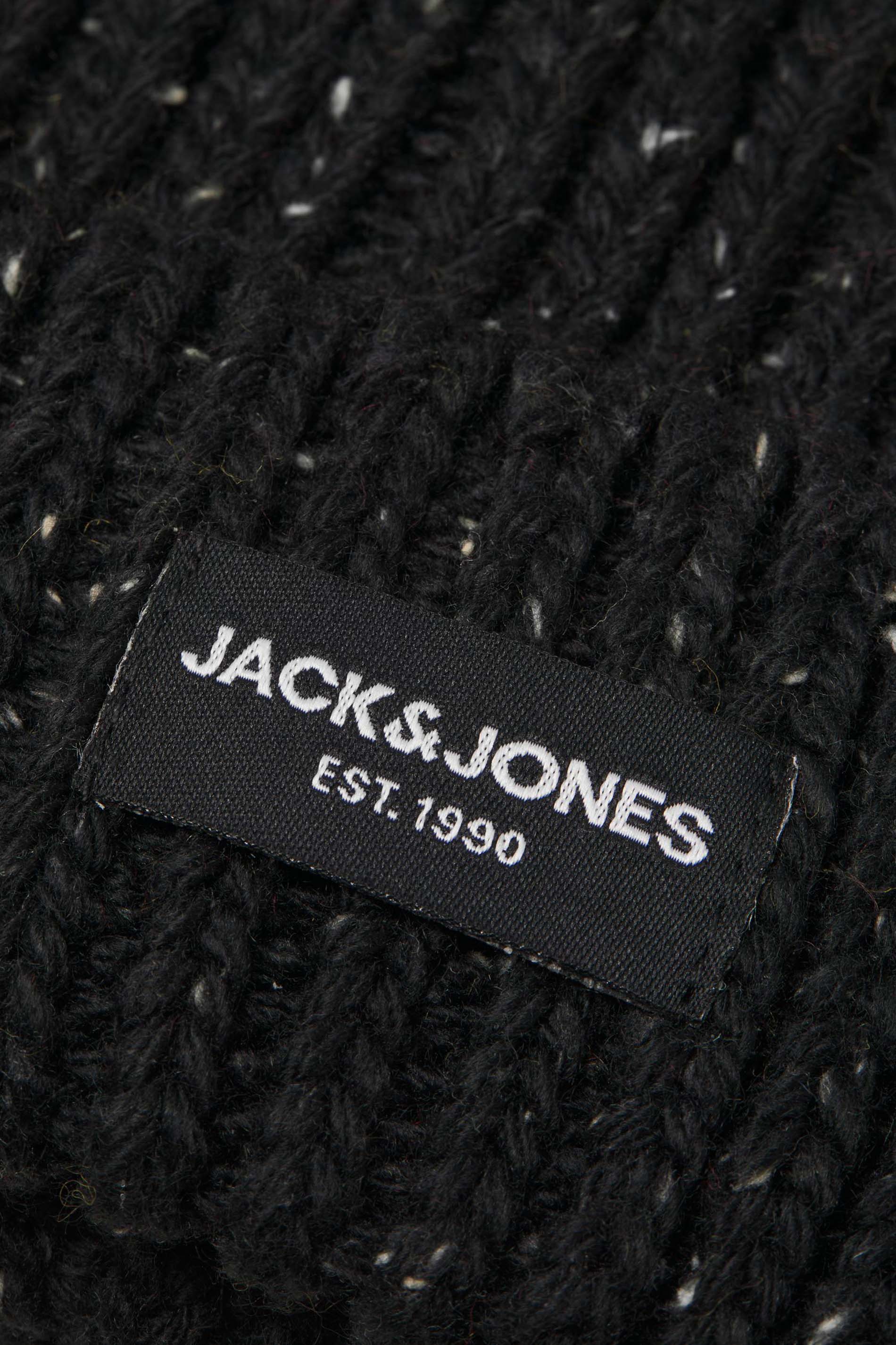 JACK & JONES Black Flecked Beanie | BadRhino 3