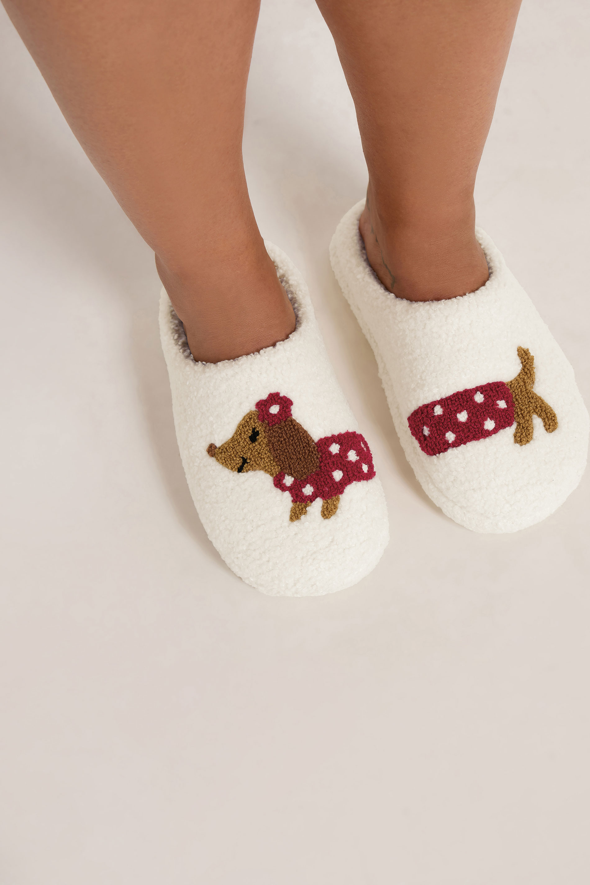 Yours Witte Pantoffelmuiltjes Met Teckelsize 38-39