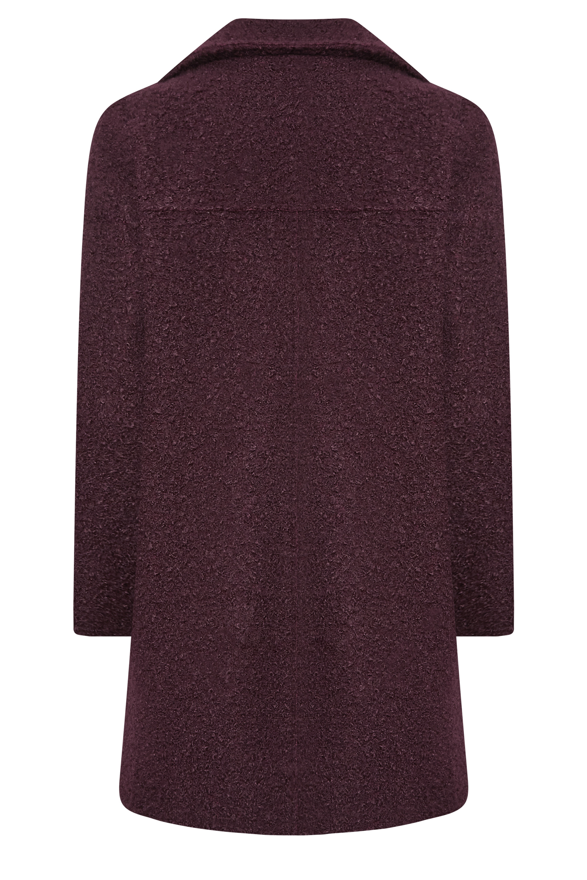 YOURS PETITE Curve Berry Red Boucle Formal Coat | Yours Clothing 2