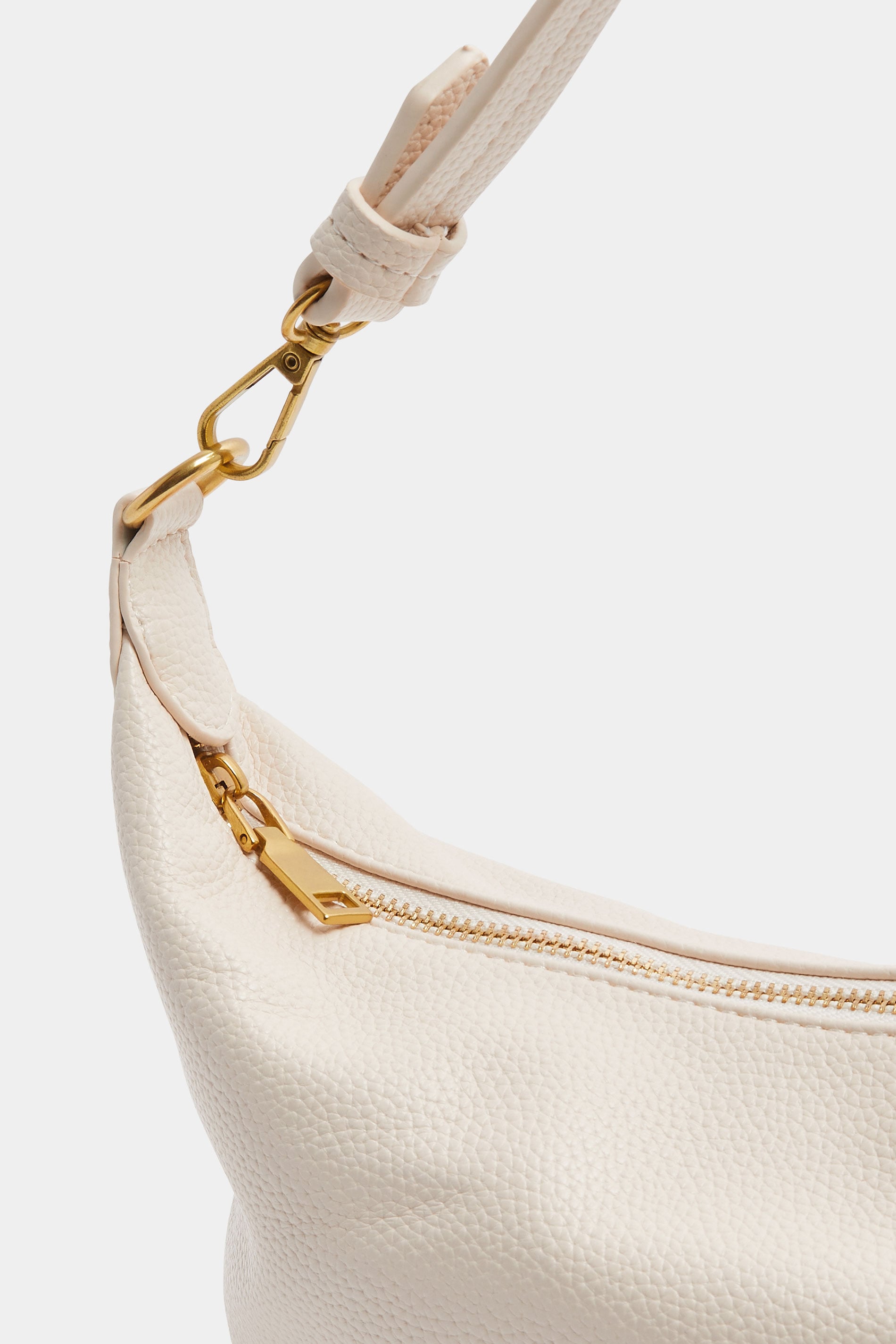 Cream Faux Leather Slouched Shoulder Bag | Yours Clothing 4