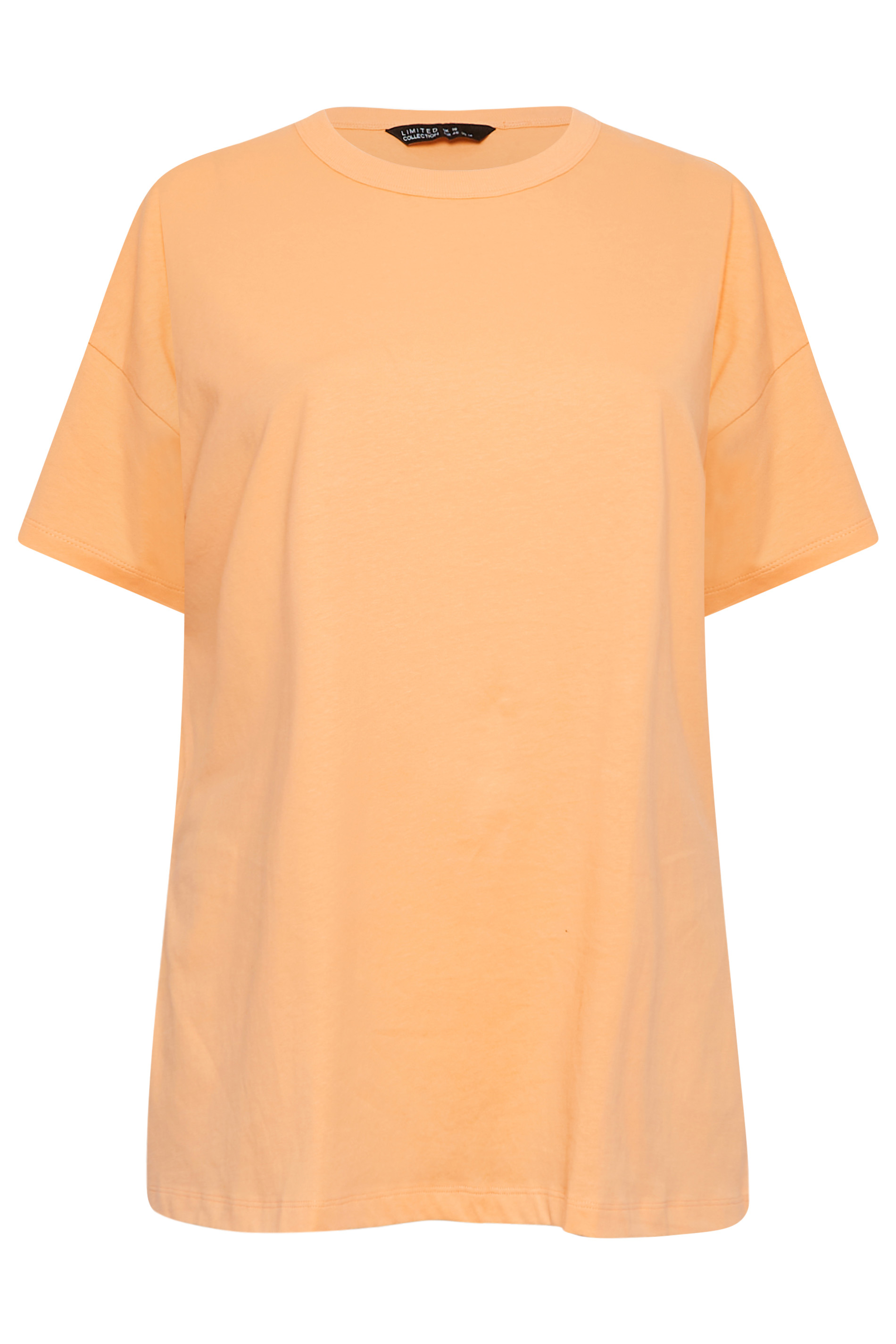 LIMITED COLLECTION Curve Orange Oversized Side Split T-shirt 
