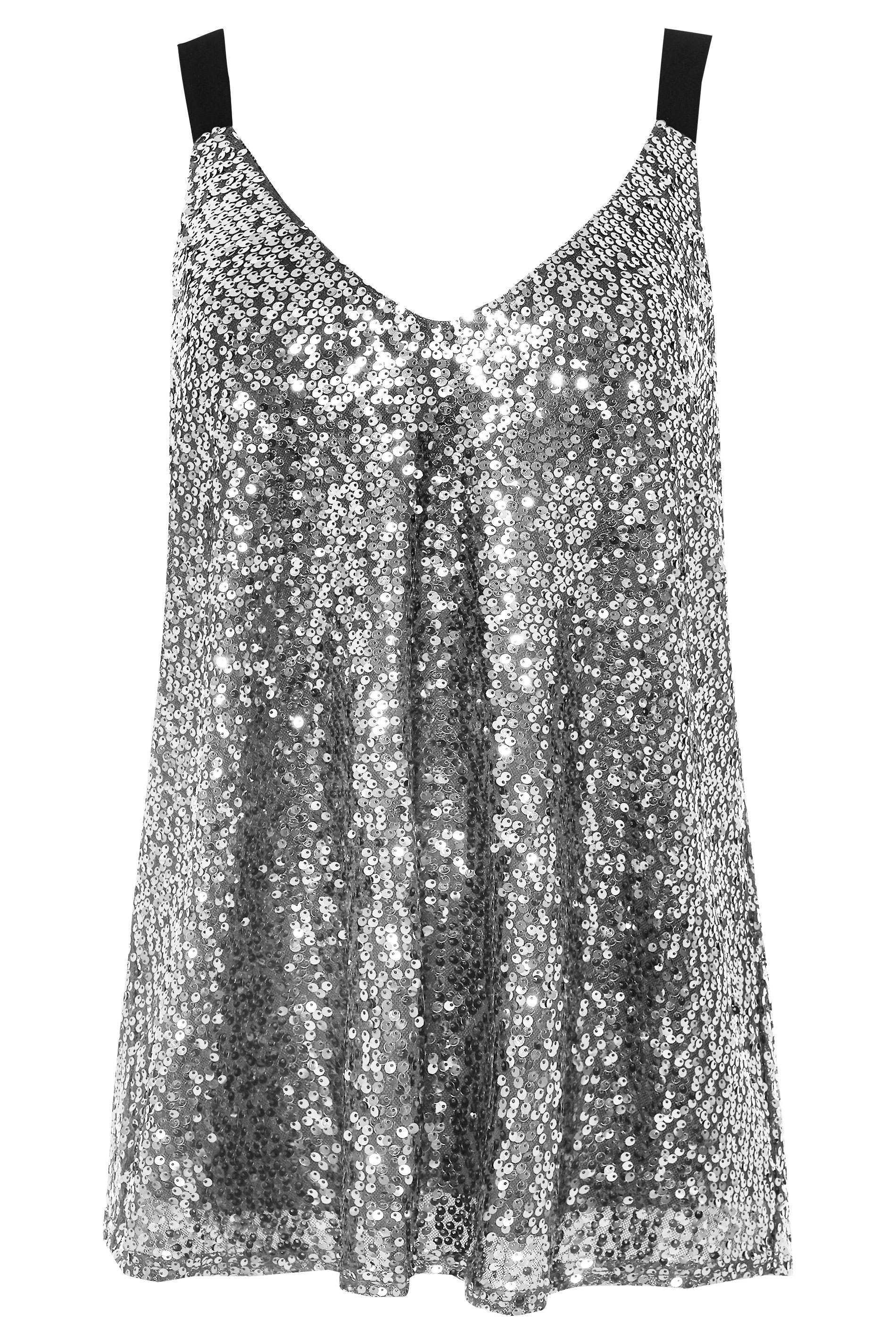 LTS Silver Sequin Cami Top | Long Tall Sally