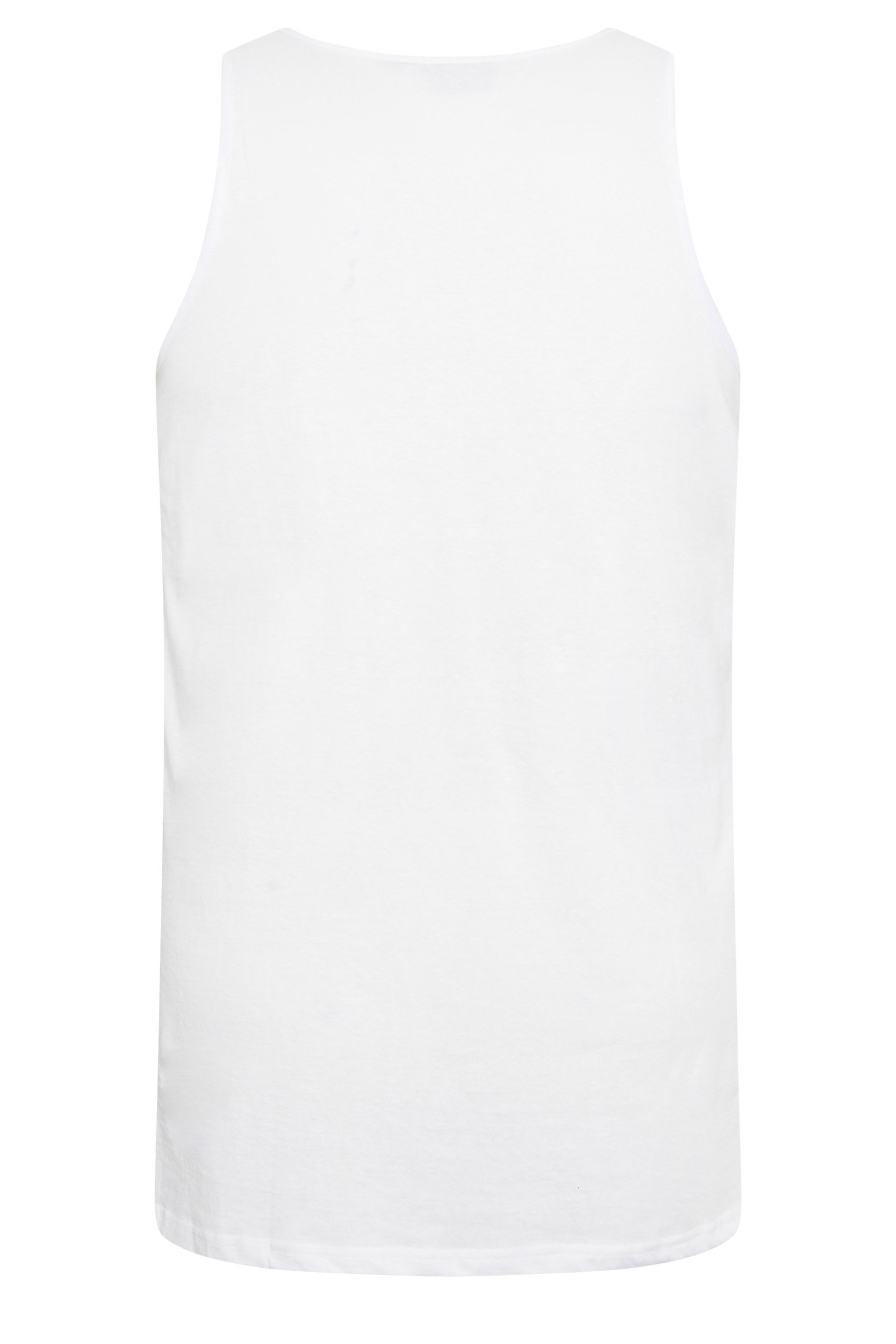 D555 Big & Tall White Muscle Vest | BadRhino 3