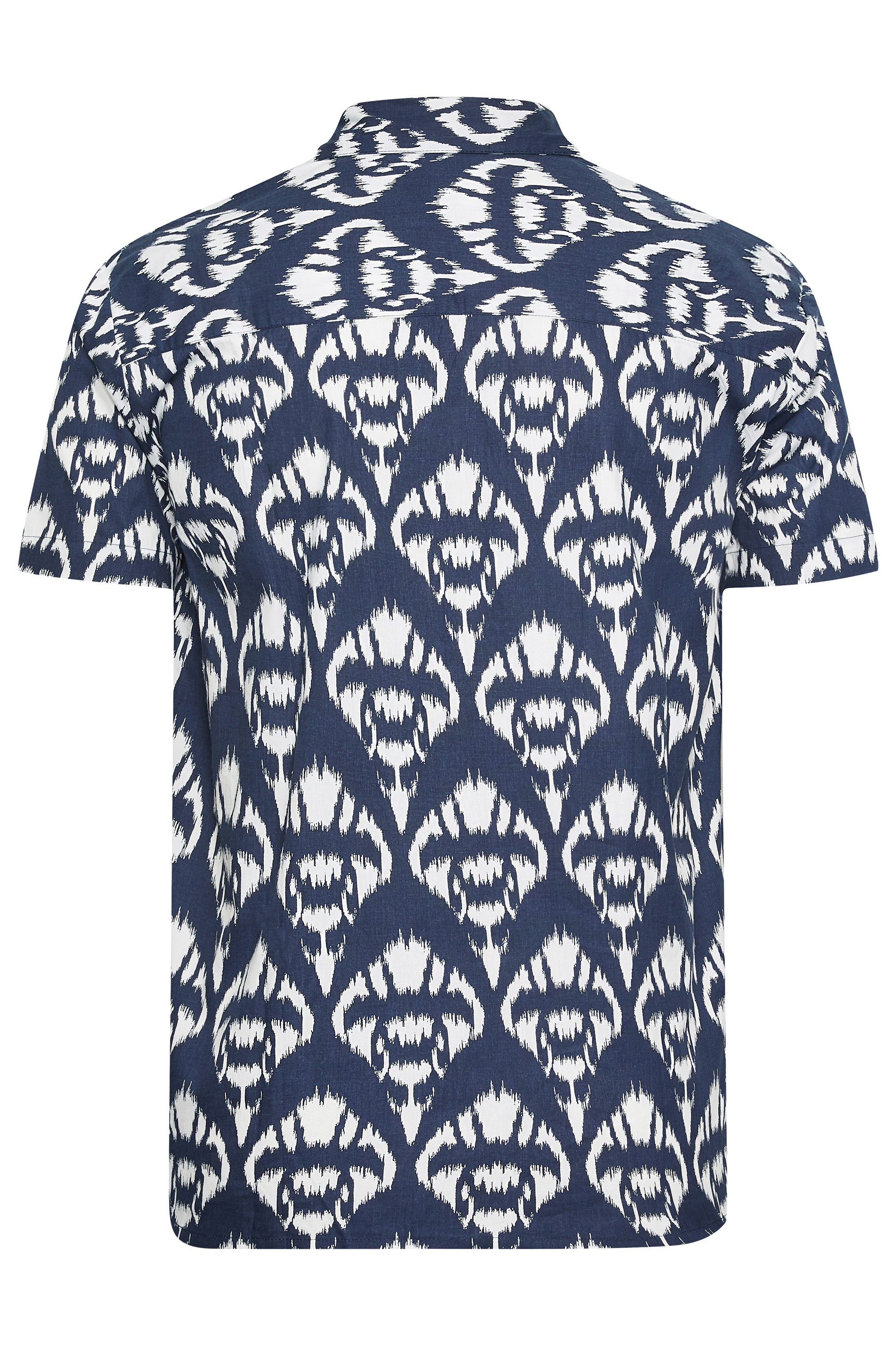 BadRhino Big & Tall Navy Blue Abstract Print Shirt | BadRhino 3