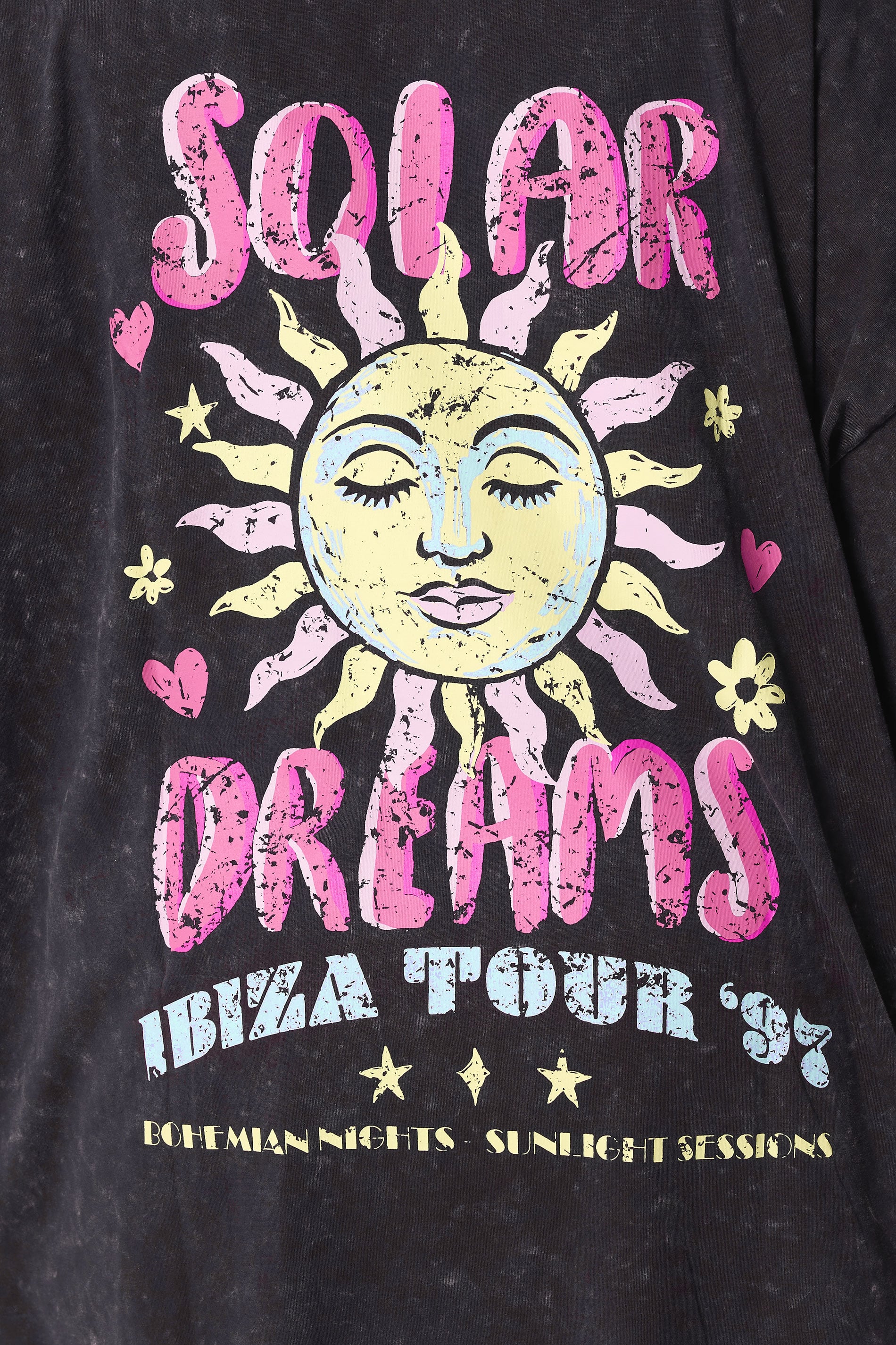 YOURS Plus Size Grey Acid Wash 'Solar Dreams' T-Shirt | Yours Clothing 5