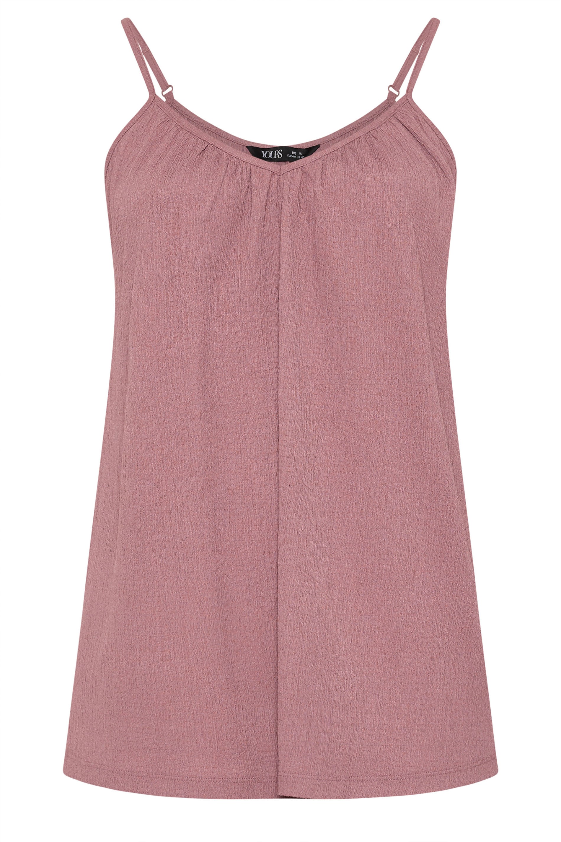 YOURS Plus Size Pink Gathered Swing Vest Top | Yours Clothing 5