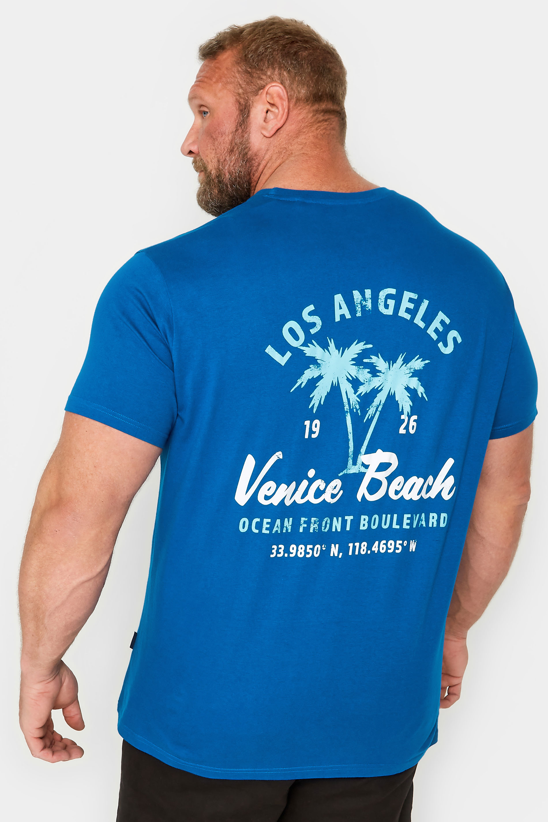 BadRhino Big & Tall Blue Venice Beach Print T-Shirt | BadRhino 2