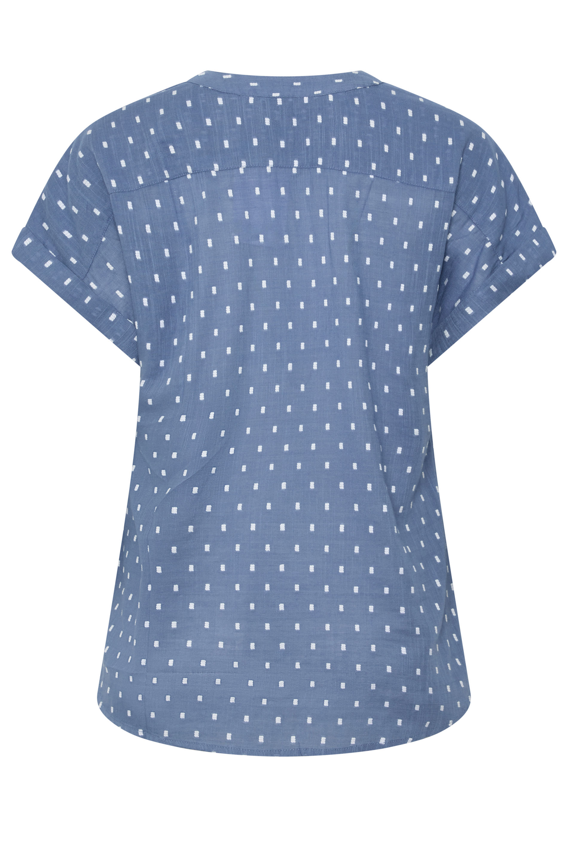 M&Co Women's Denim Blue Dobby Shirt | M&Co 6