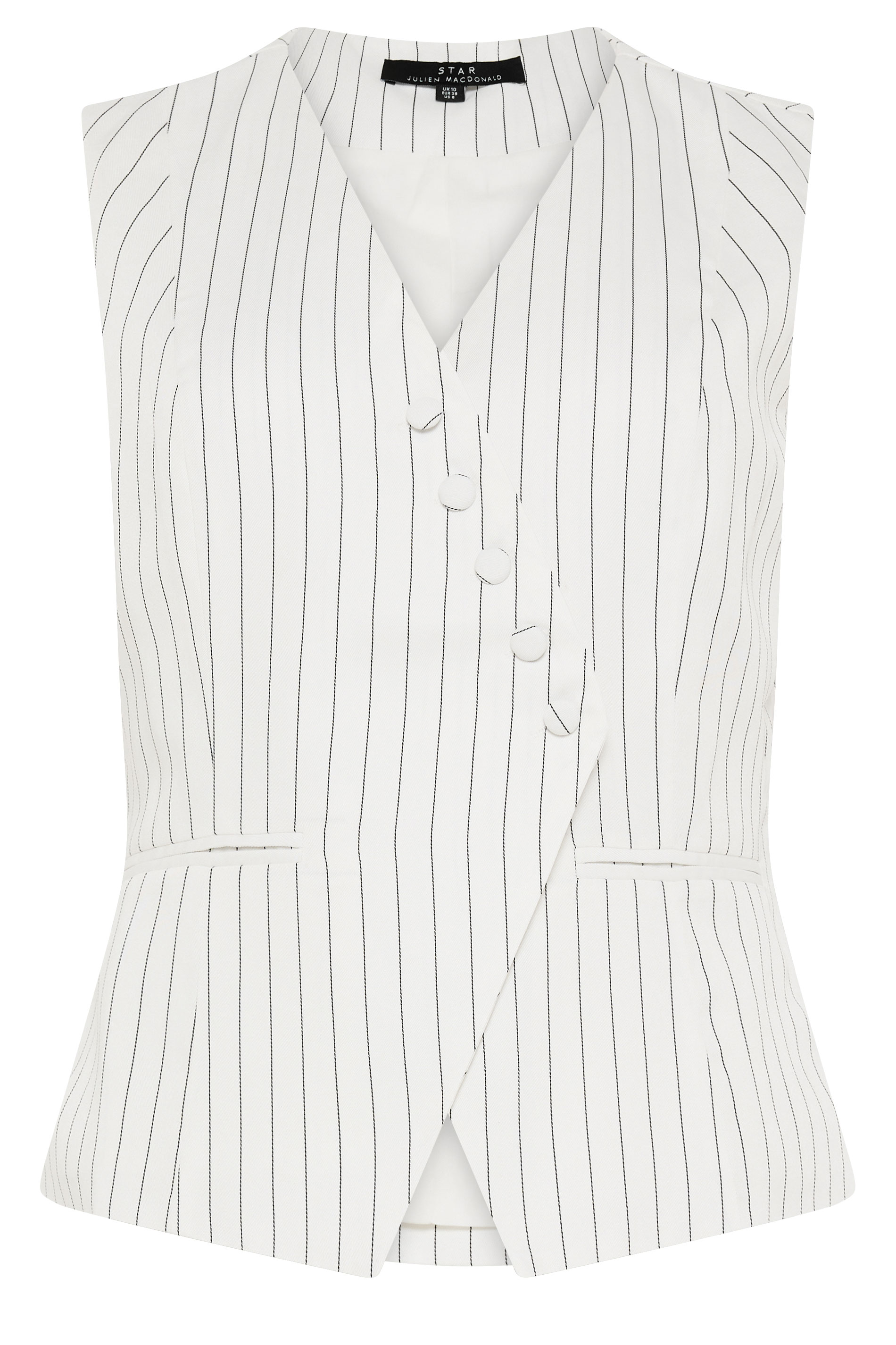 STAR White Pinstripe Waistcoat | StarByJM 5