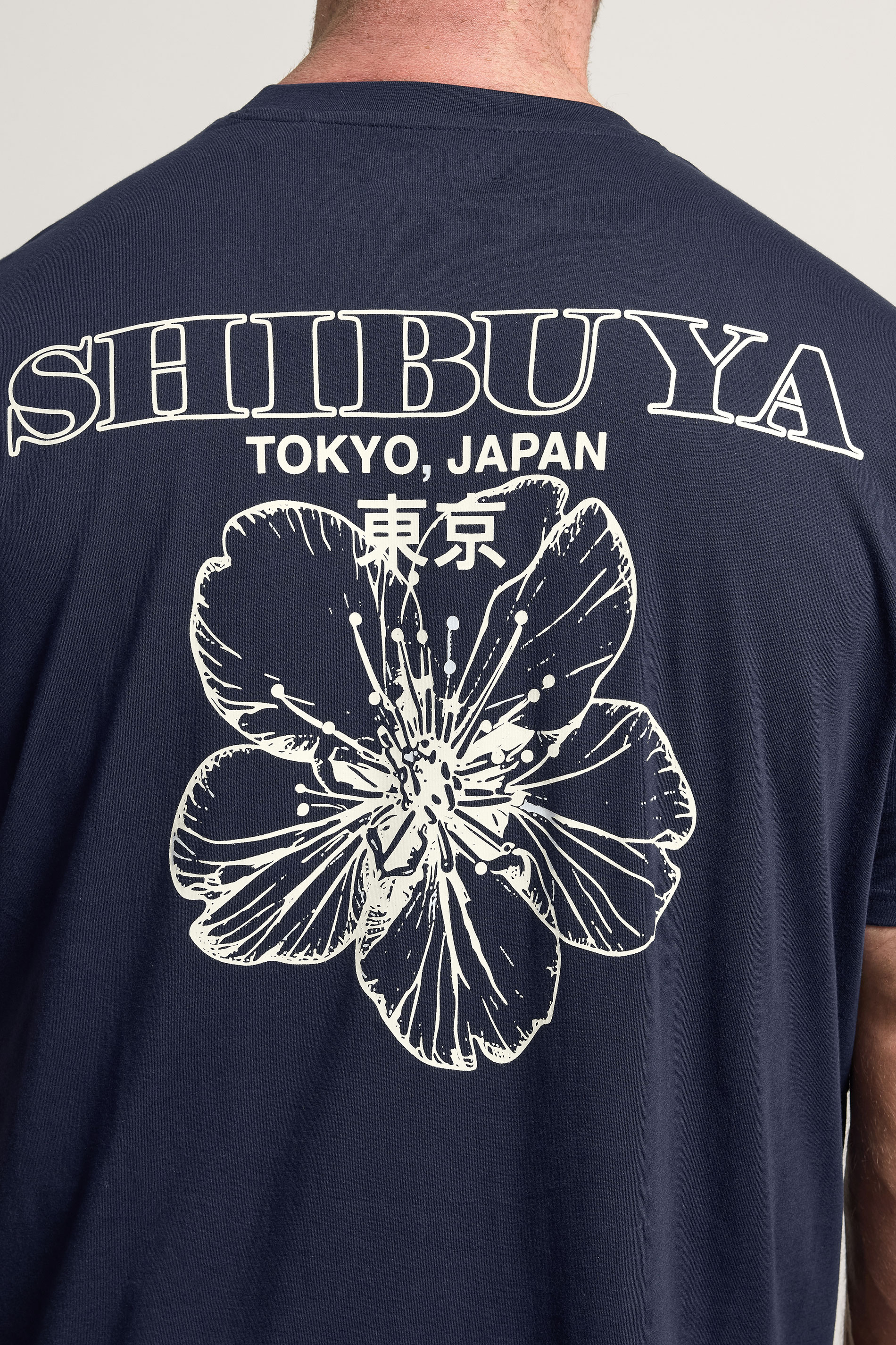 BadRhino Big & Tall Navy Blue 'Shibuya Tokyo' Graphic T-Shirt | BadRhino  7