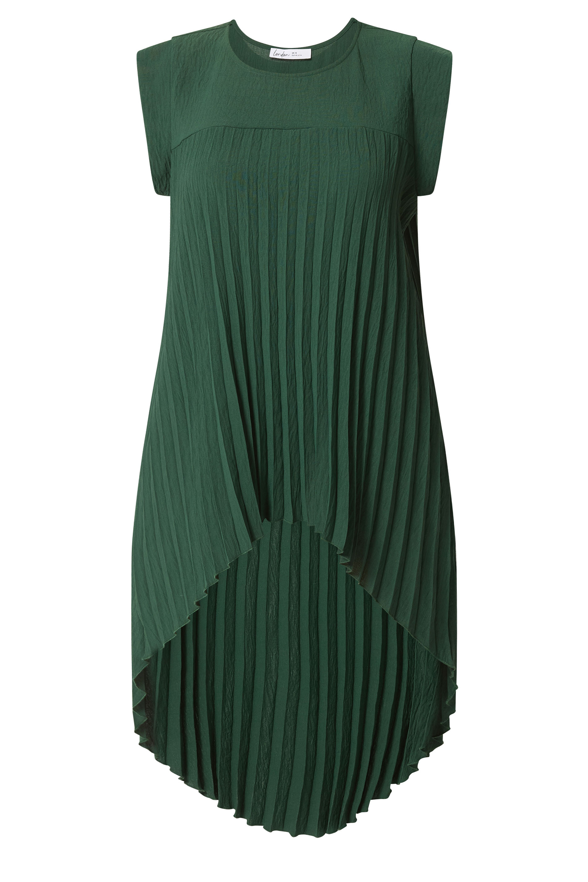 YOURS LONDON Plus Size Green Pleated Top | Yours Clothing 5