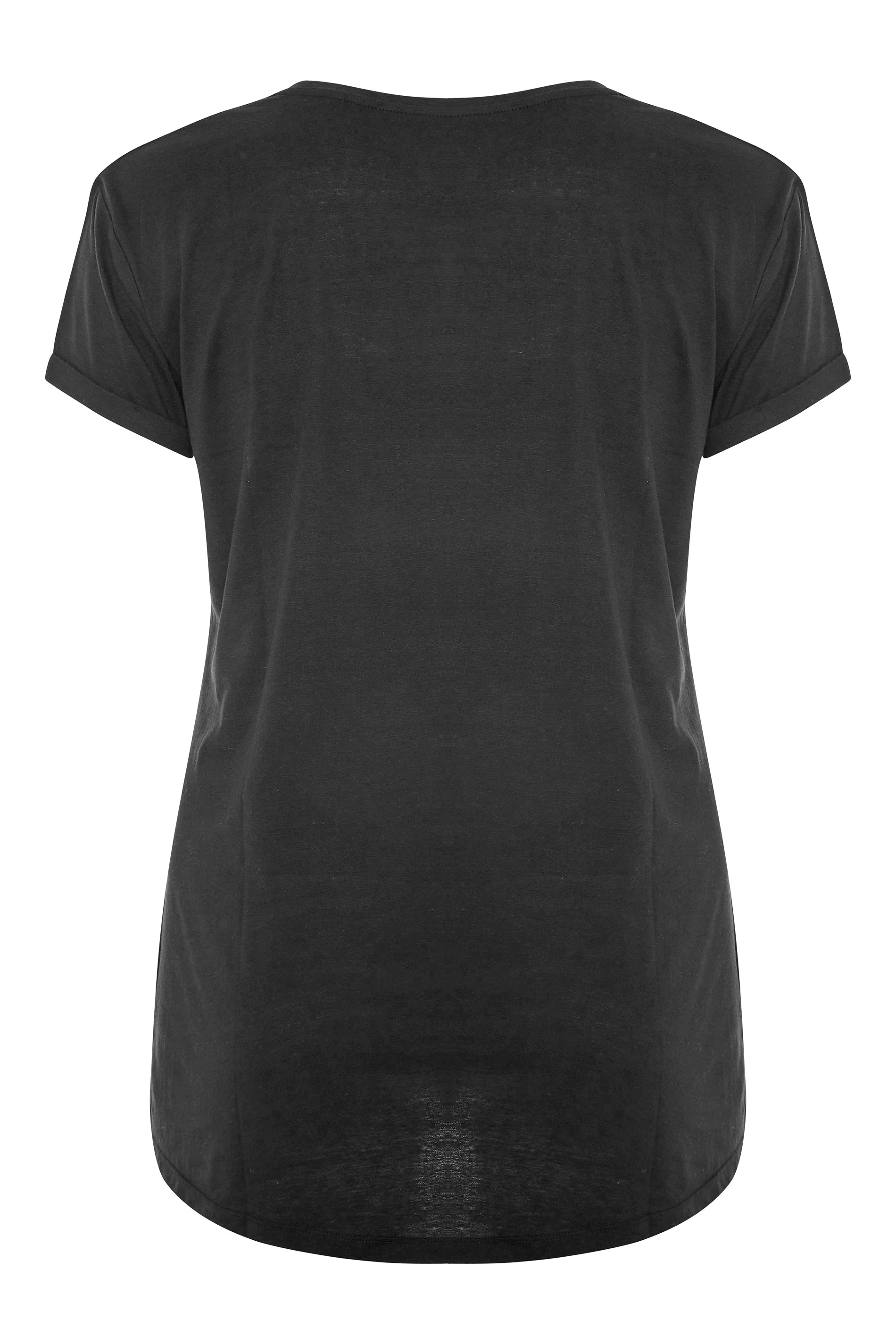 Grande taille  Tops Grande taille  T-Shirts | T-Shirt Noir Imprimé Aigle 'Rock Tour' - SV53181