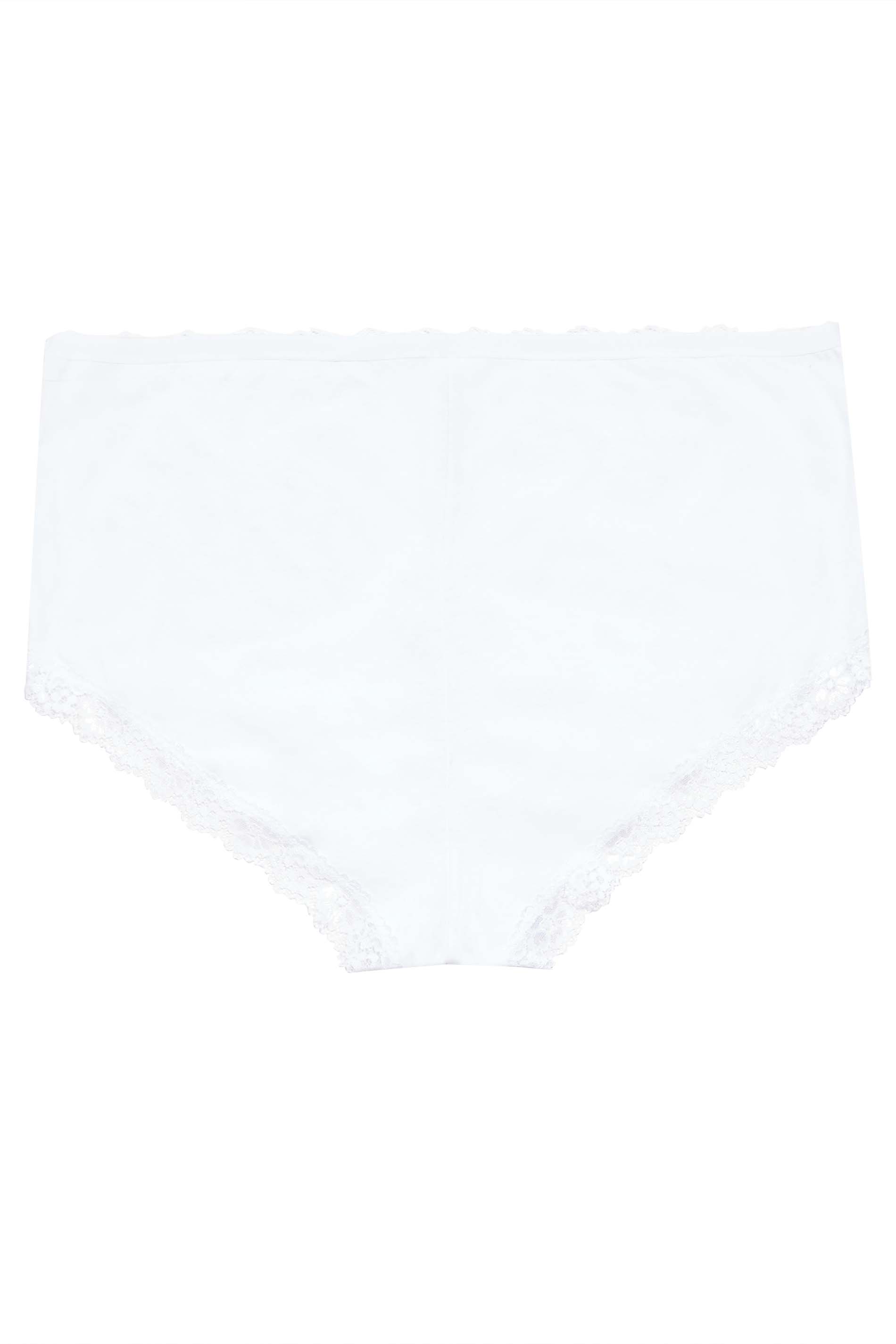 4 PACK White Lace Trim High Waisted Shorts