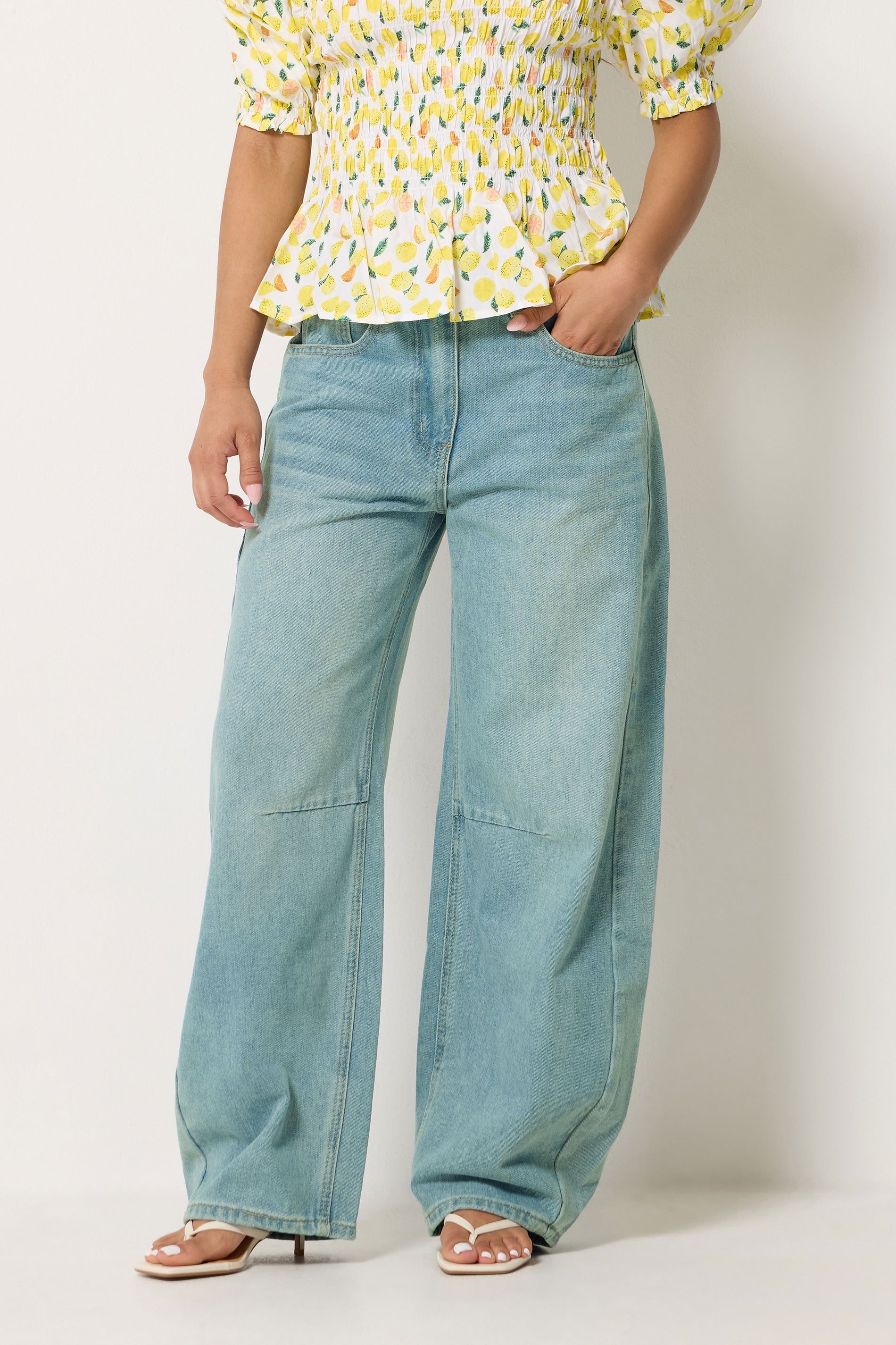 PixieGirl Petite Women's Light Blue Balloon Jeans | PixieGirl 1
