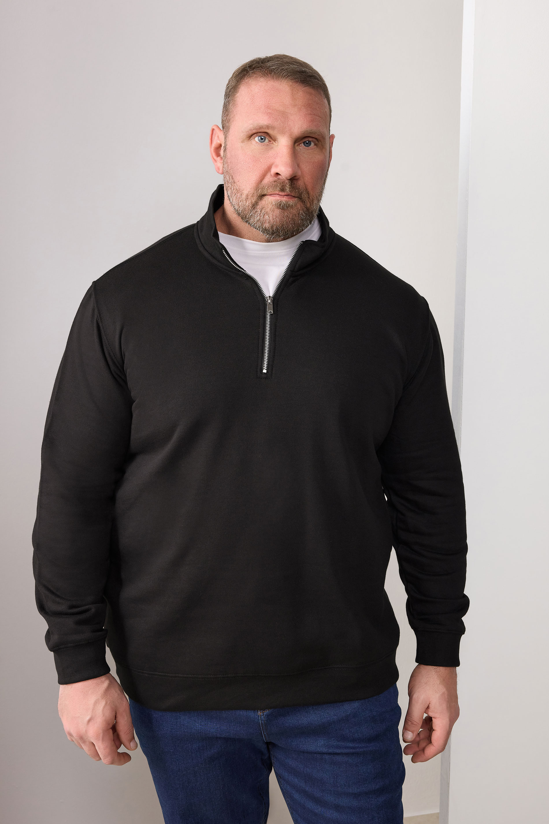 BadRhino Big & Tall Black Quarter Zip Sweatshirt | BadRhino 3