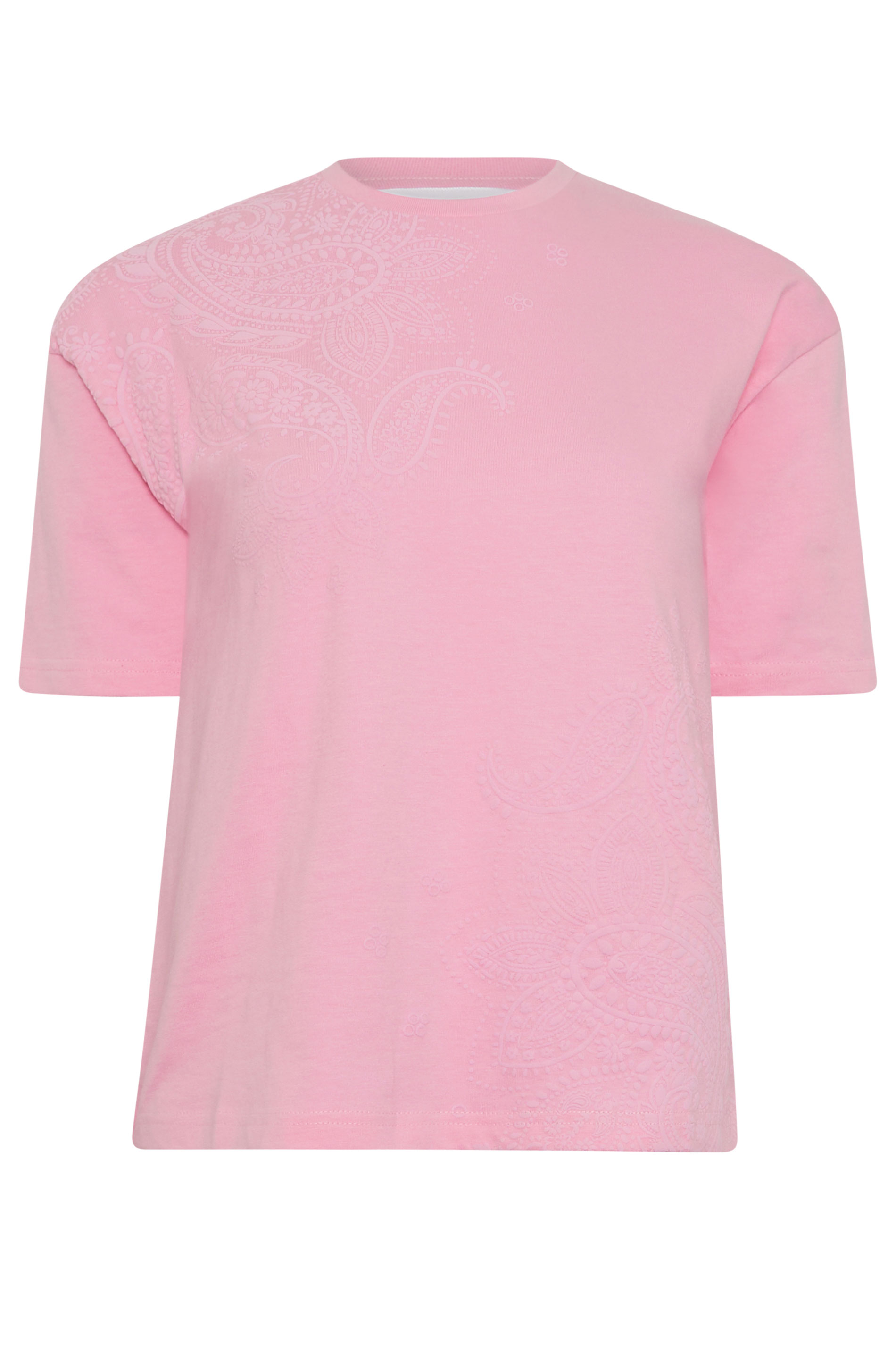 PixieGirl Petite Women's Pink Paisley Cotton T-Shirt | PixieGirl 5