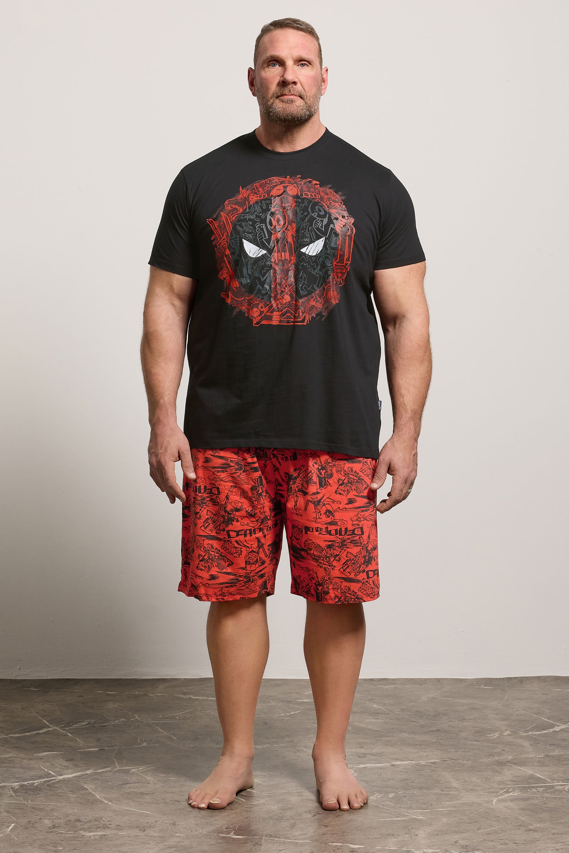 BadRhino Big & Tall Red Deadpool Pyjama Set | BadRhino 3
