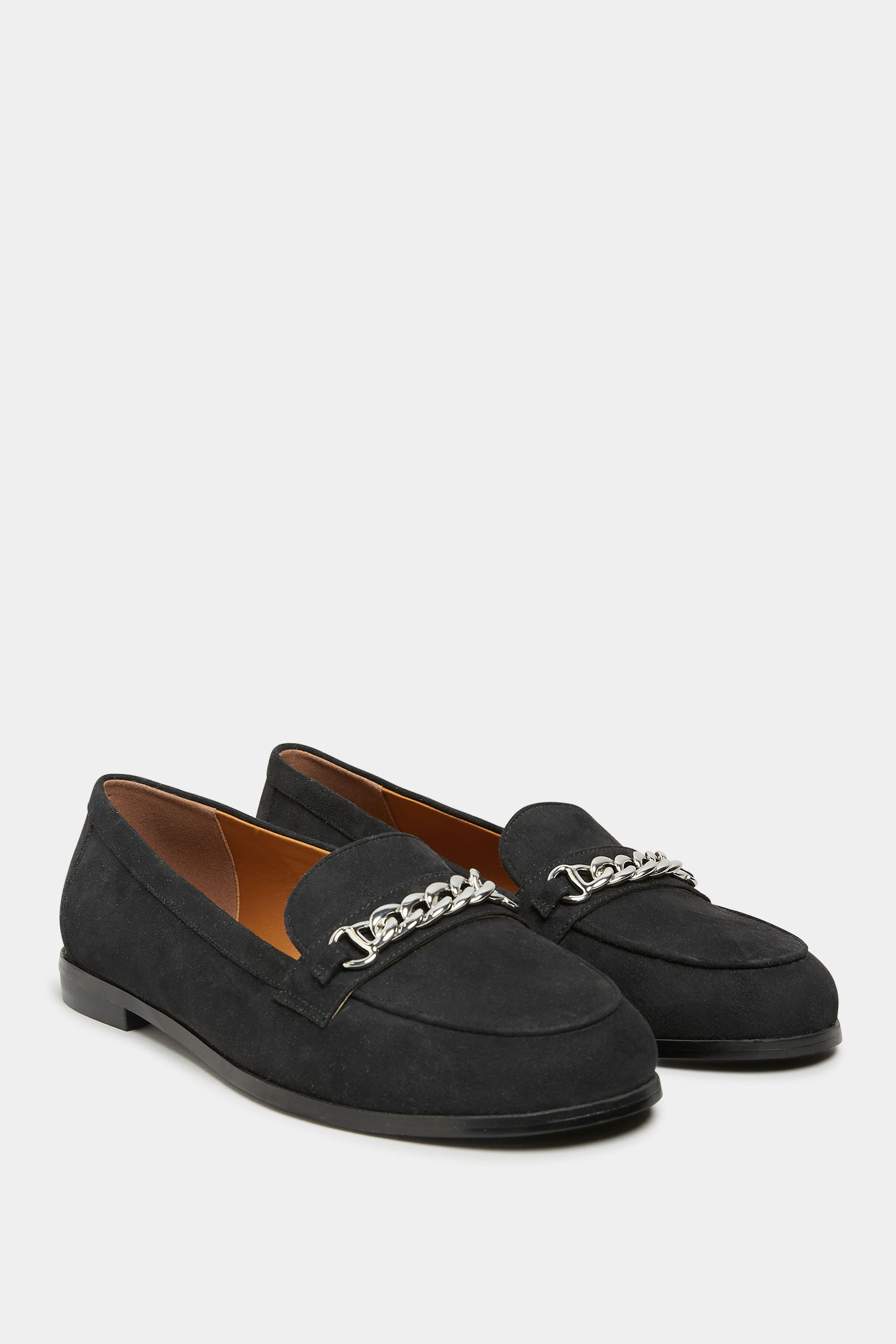 LTS Black Chain Loafers In Standard Fit | Long Tall Sally 2