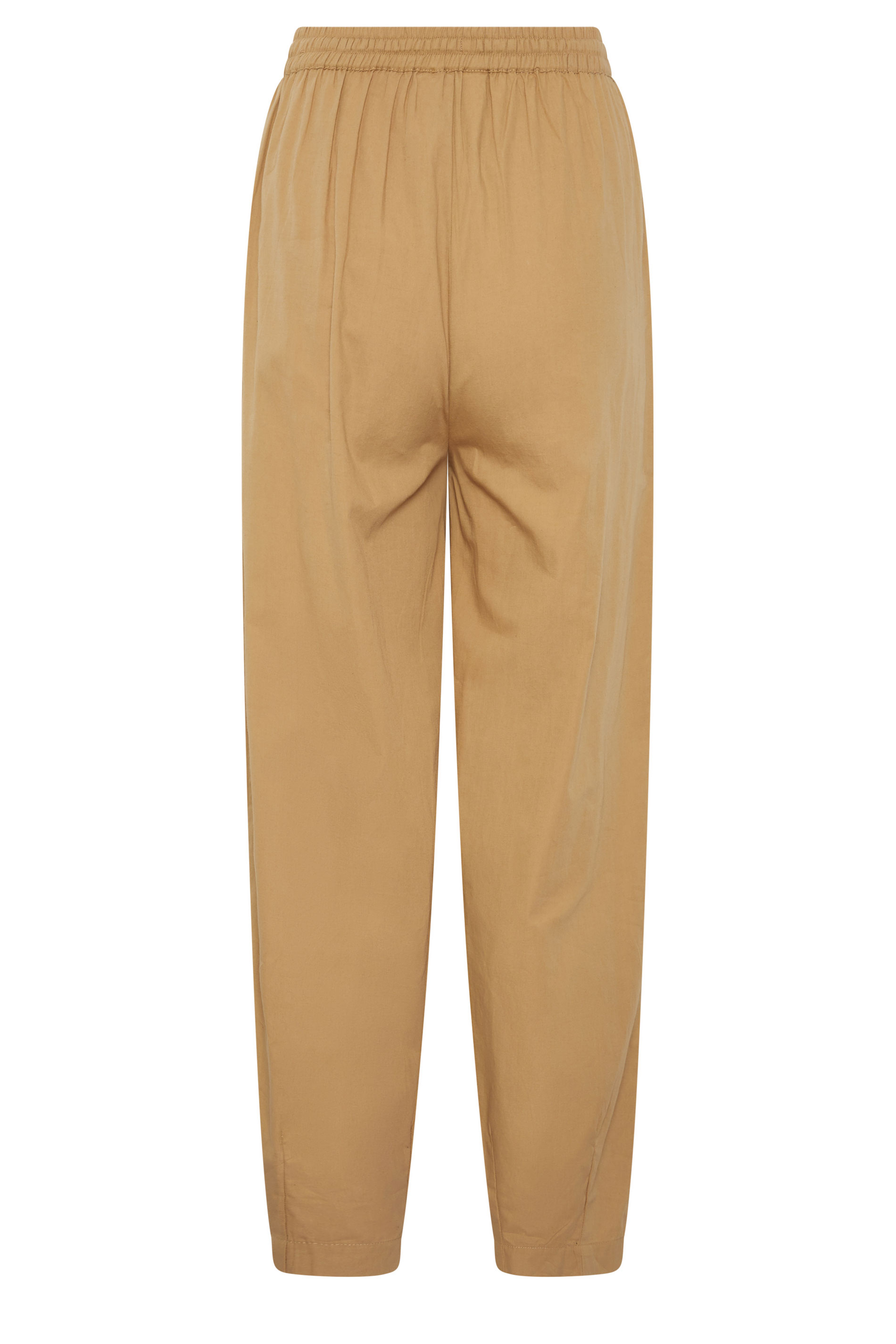LTS Tall Women's Stone Brown Cotton Barrel Leg Trousers | Long Tall Sally 6