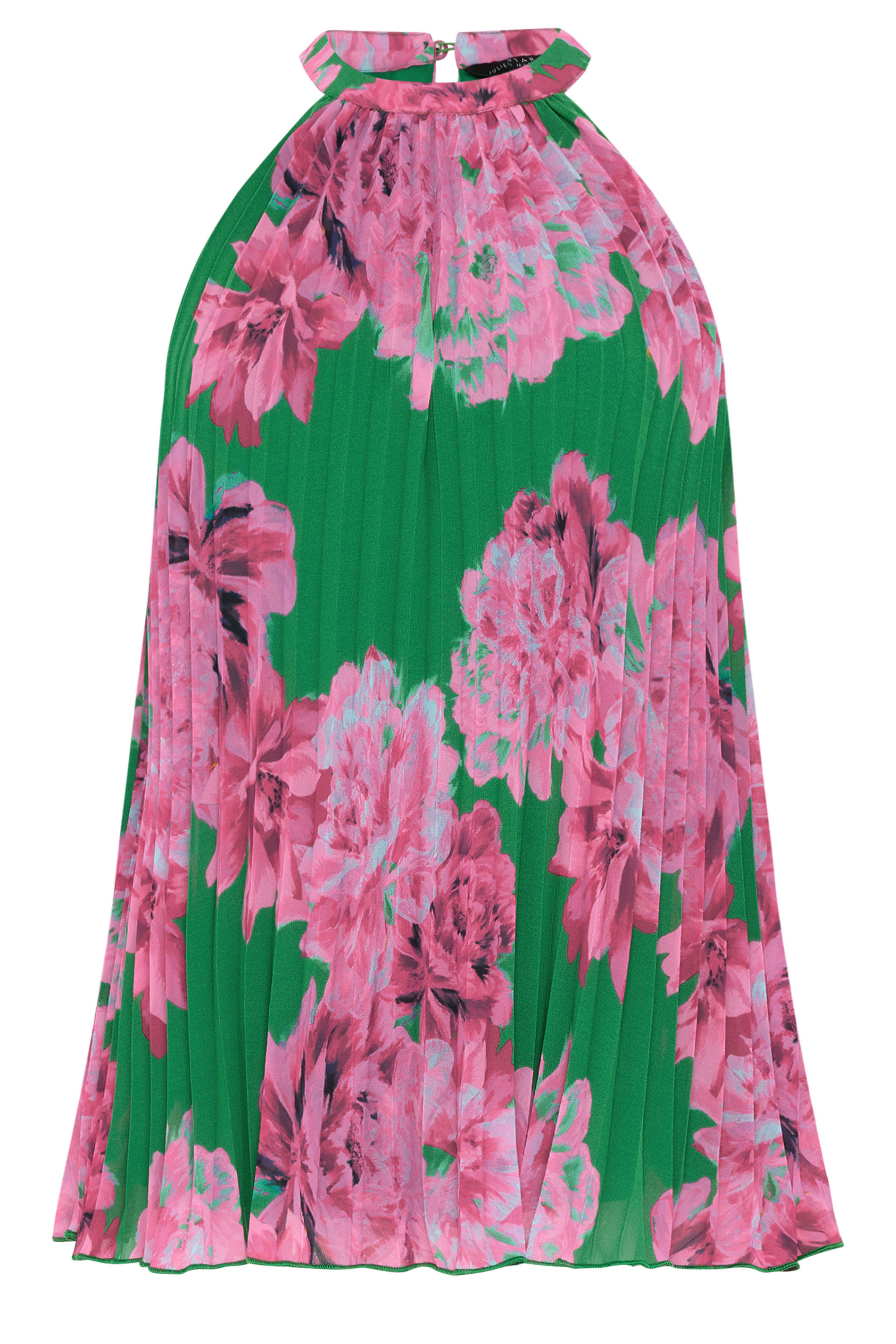 STAR Green Floral Pleated Halterneck Top | StarByJM 5