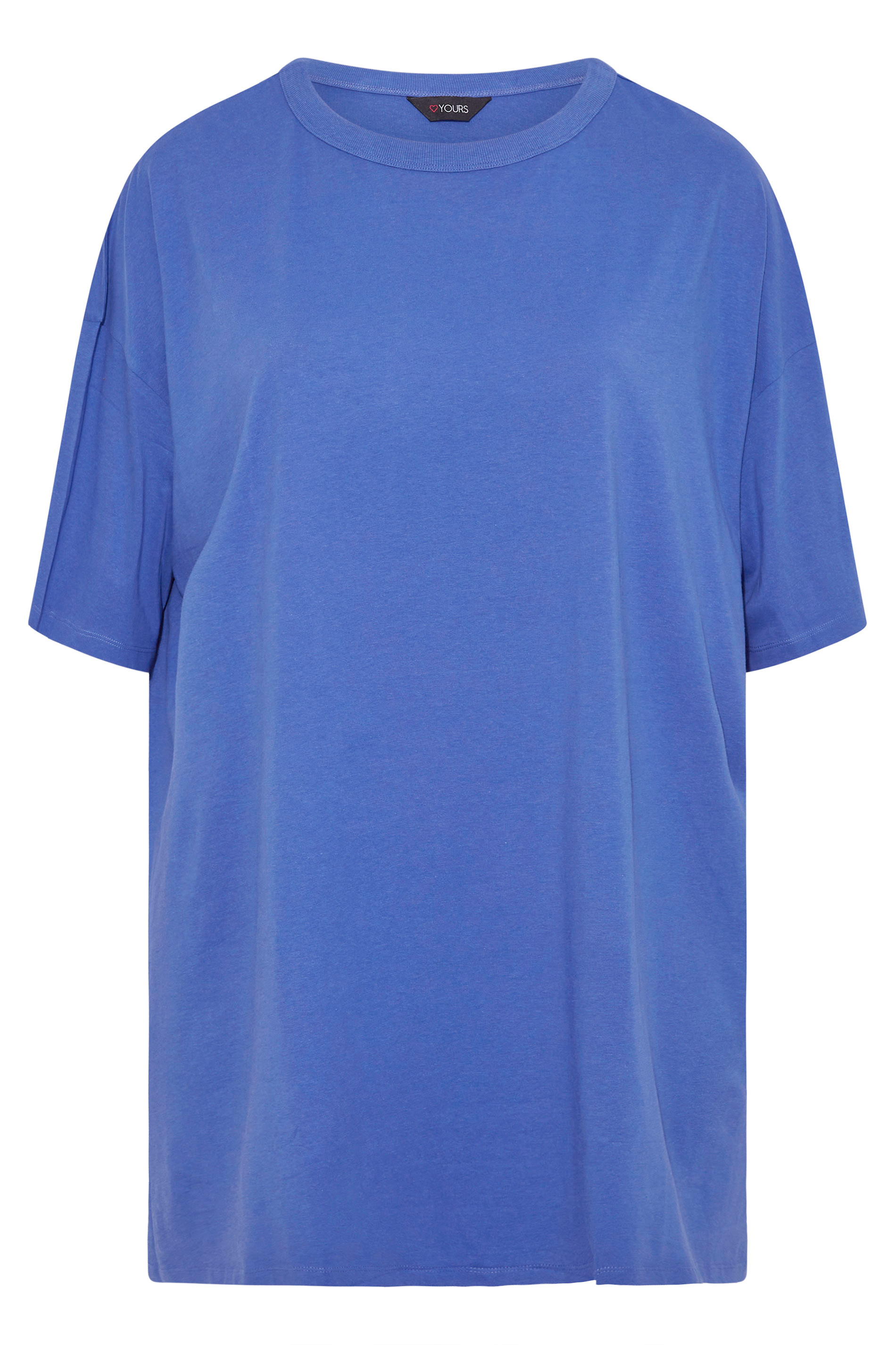 Grande taille  Tops Grande taille  T-Shirts | T-Shirt Bleu-Violet en Jersey Design Oversize - WY05080