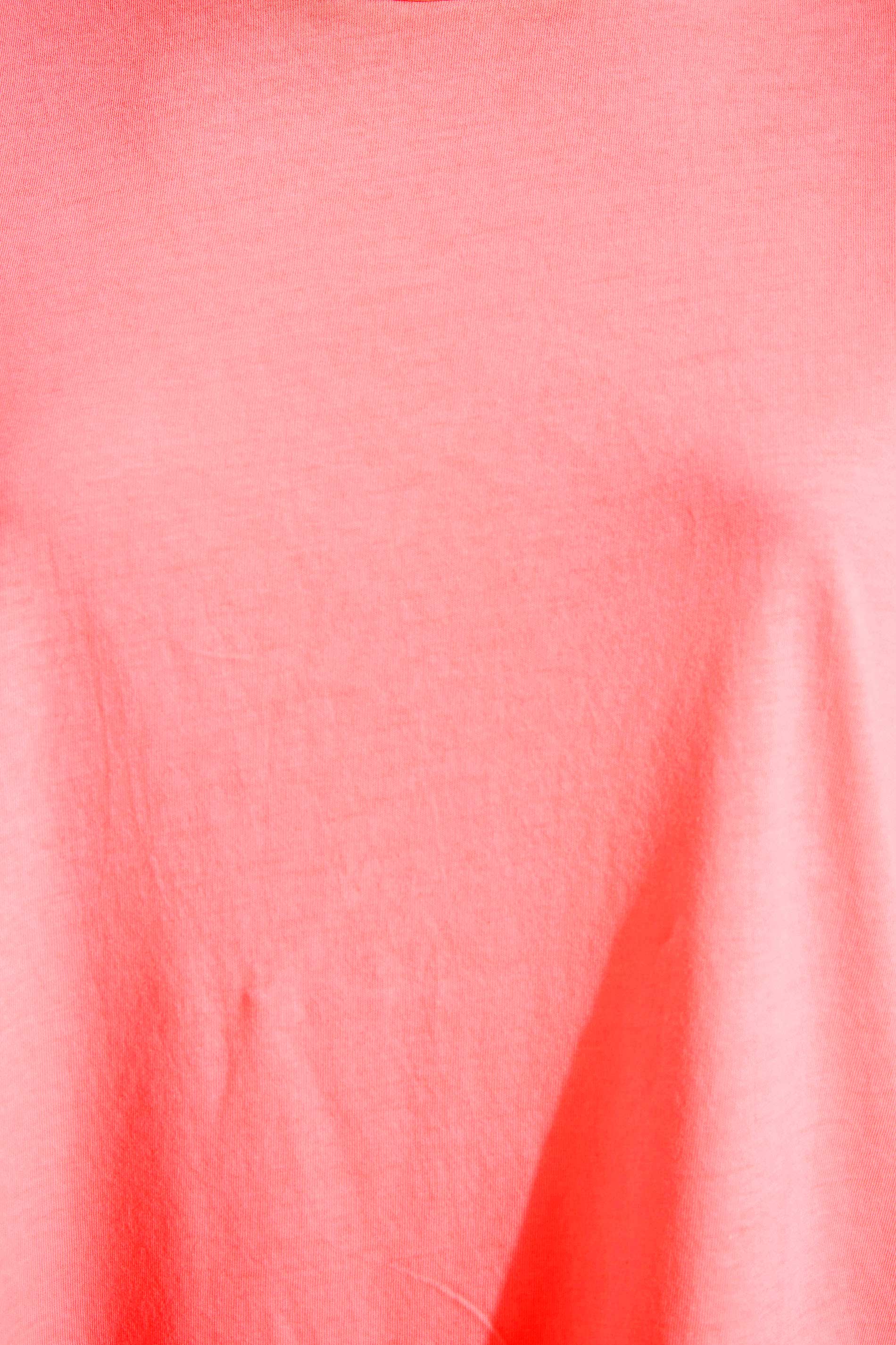 Grande taille  Tops Grande taille  T-Shirts | T-Shirt Rose Basique en Jersey Manches Effilochées - WH71157