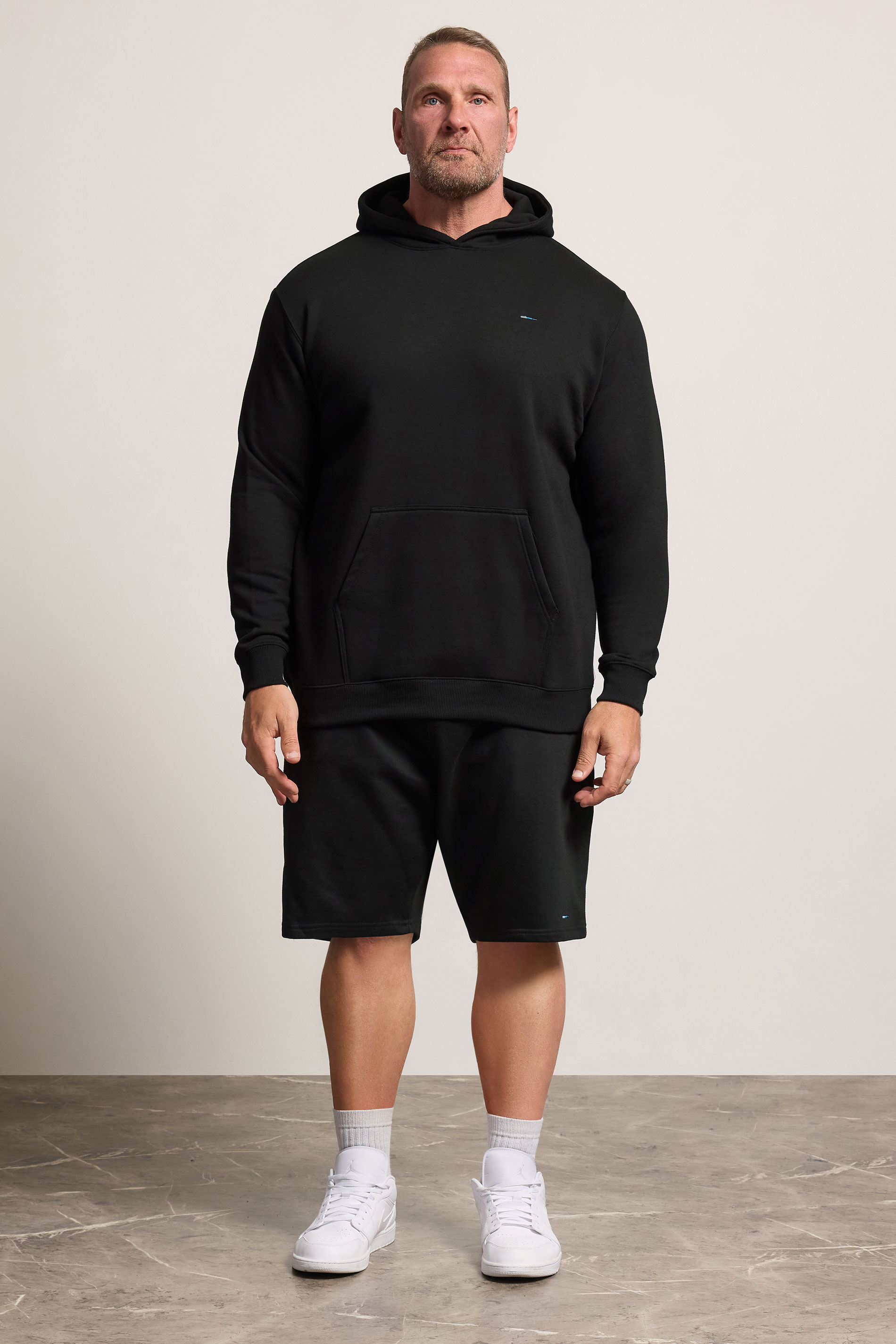 BadRhino Big & Tall Black Front Pocket Hoodie | BadRhino 1