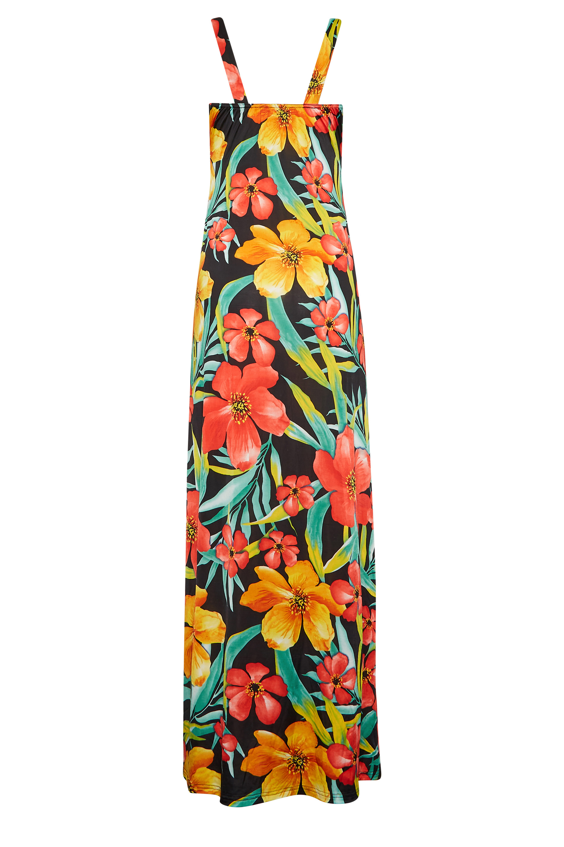 LTS Tall Women's Black Floral Print V-Neck Sleeveless Maxi Dress | Long Tall Sally 3