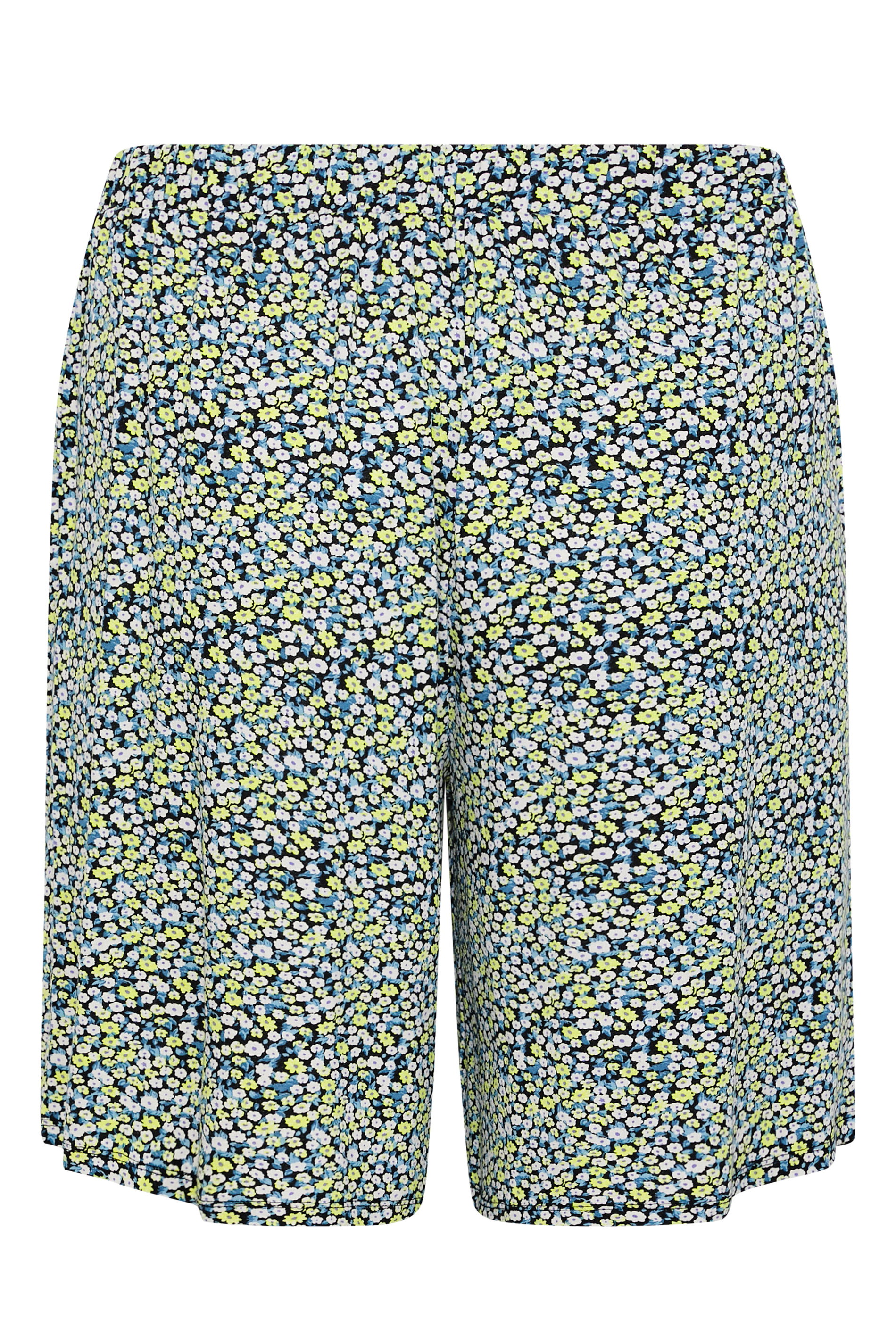 Green Floral Pocket Jersey Shorts 