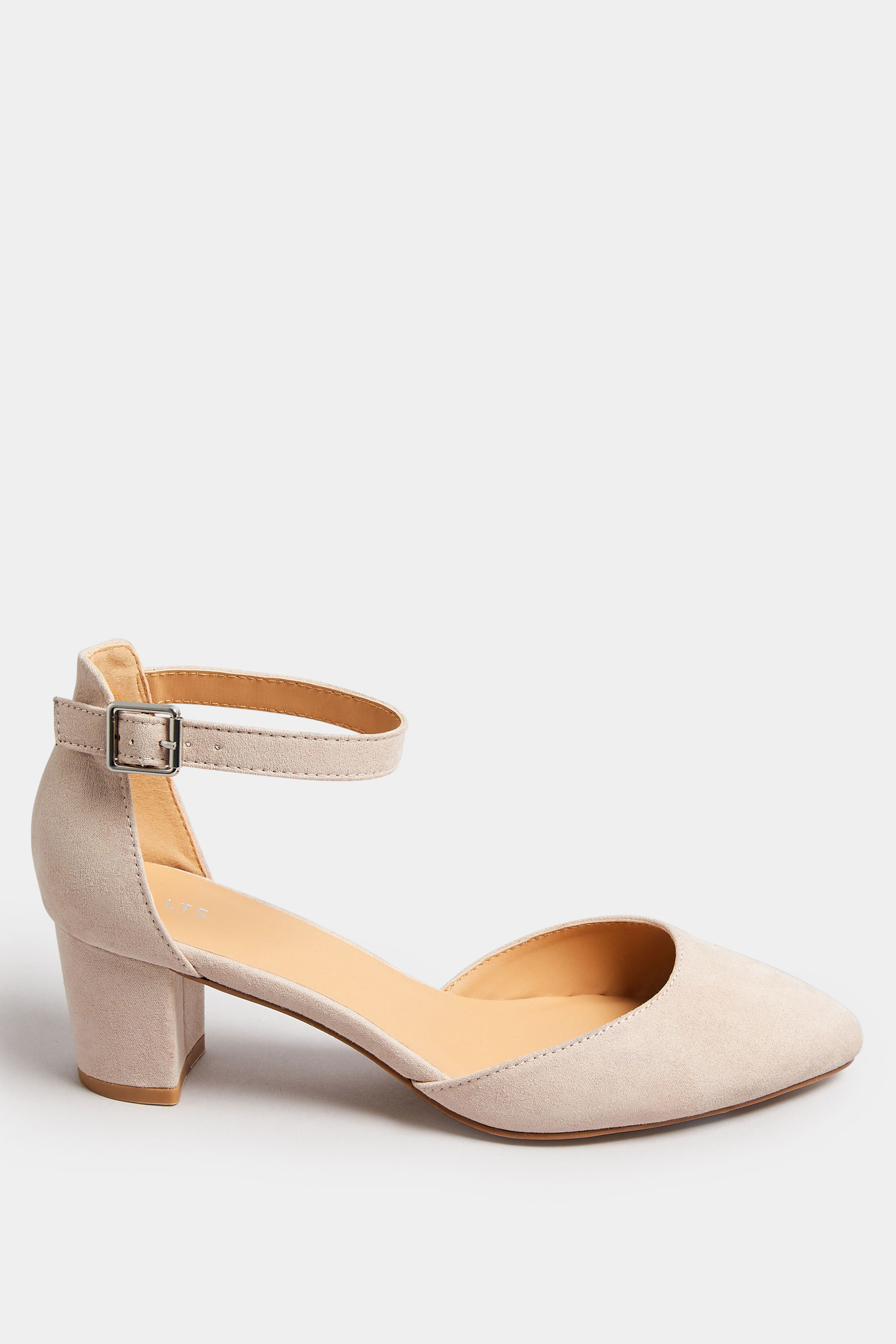 LTS Nude Block Heel Court Shoes In Standard Fit | Long Tall Sally 3