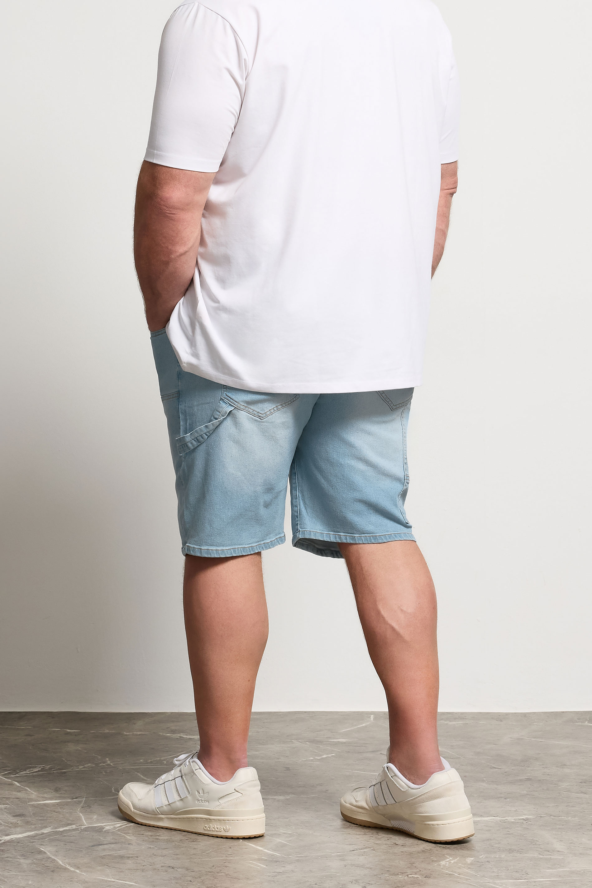 BadRhino Big & Tall Light Blue Wash Carpenter Shorts | BadRhino 4