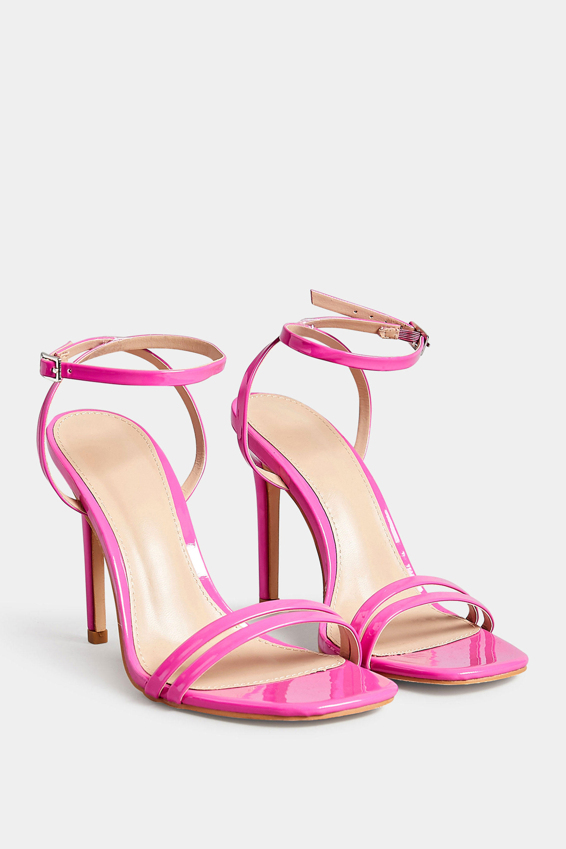 PixieGirl Pink Double Band Heels In Standard Fit | PixieGirl 2