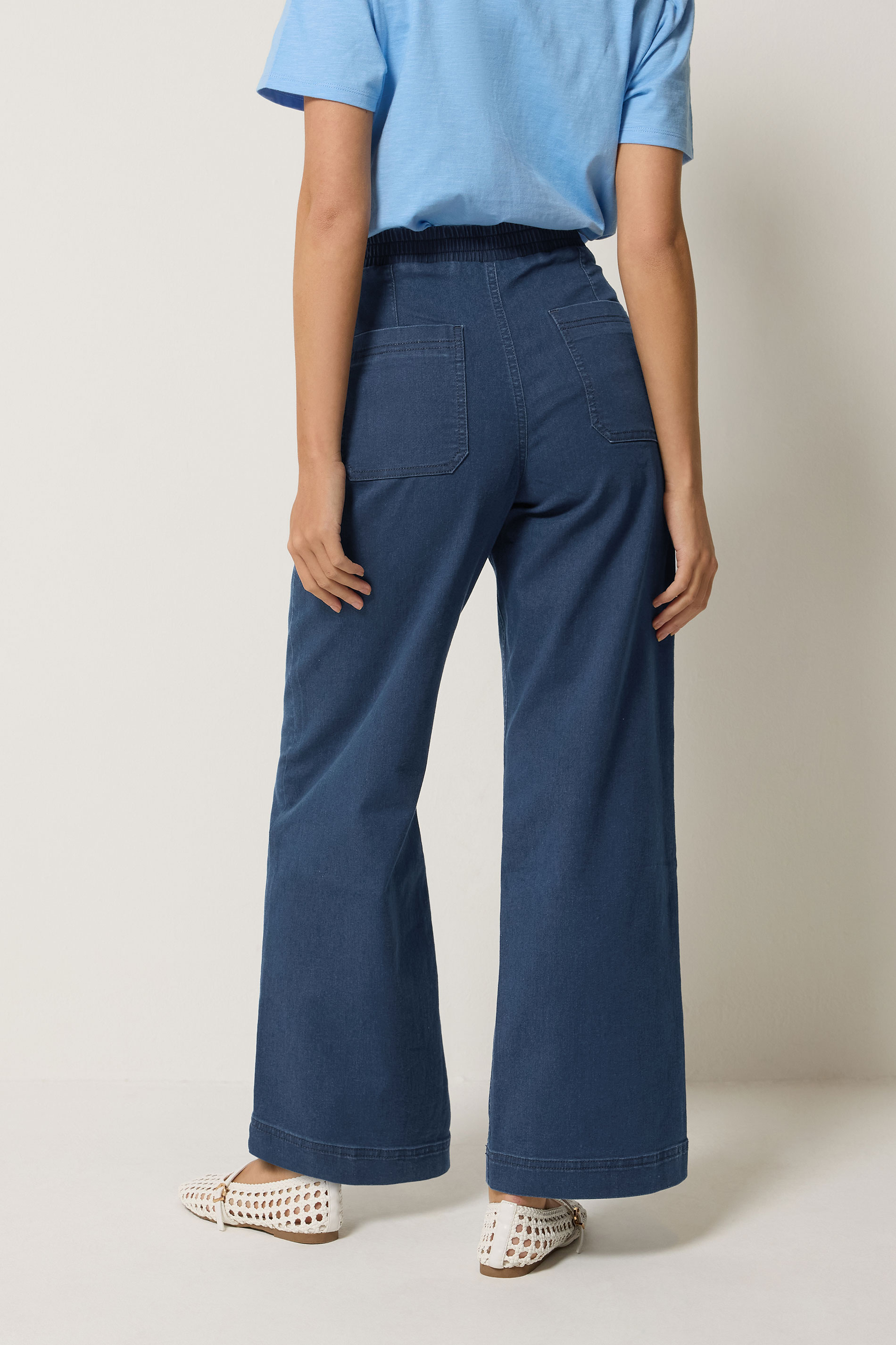 M&Co Indigo Wide Leg Carpenter Jeggings | M&Co 2