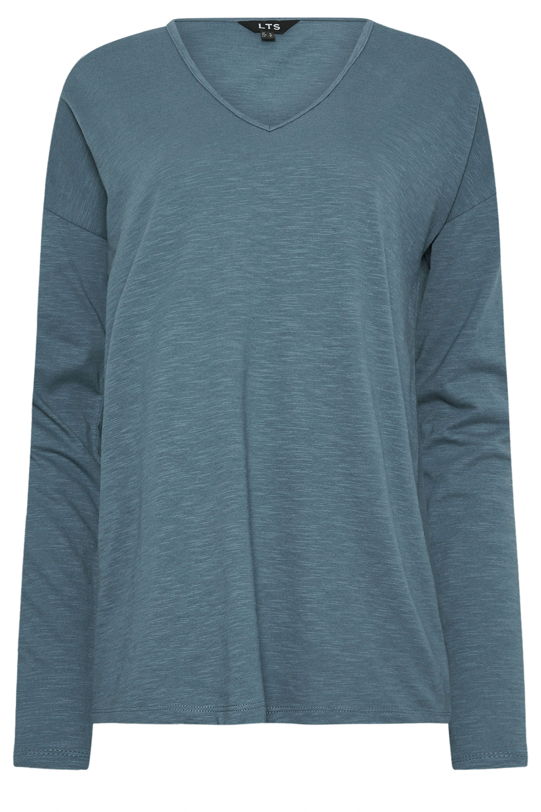 LTS Tall Women's 2 Pack Pink & Blue V-Neck Long Sleeve Cotton T-Shirts | Long Tall Sally 8